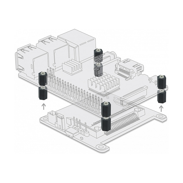 Odstojnici DELOCK M2.5 šesterokutni 10 mm (4 komada) crna boja-2
