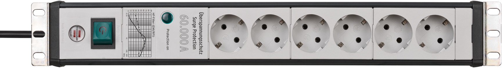 Produžni kabel s utičnicama BRENNENSTUHL Premium-Line, 6 mjesta, 3m, s prekidačem-0