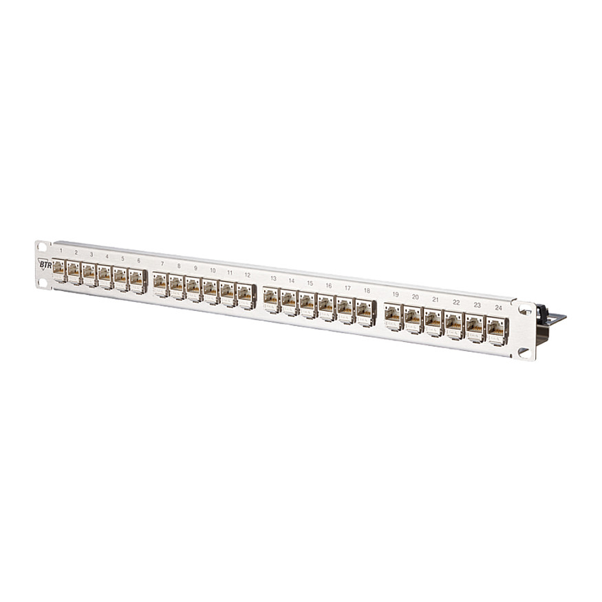 Prespojni panel METZ CONNECT C6Amodul 24-portni, Cat.6A 19" 1U-0