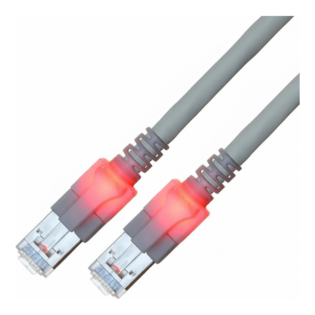 Mrežni kabel EASYLAN DualBoot LED S/FTP Cat.6, 2m, siva boja-0