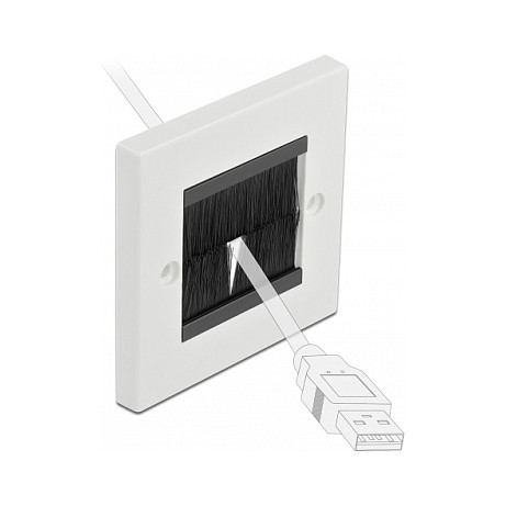 Zidna uvodnica za kabele DELOCK 66491 (86 x 86 mm, bijela)-2