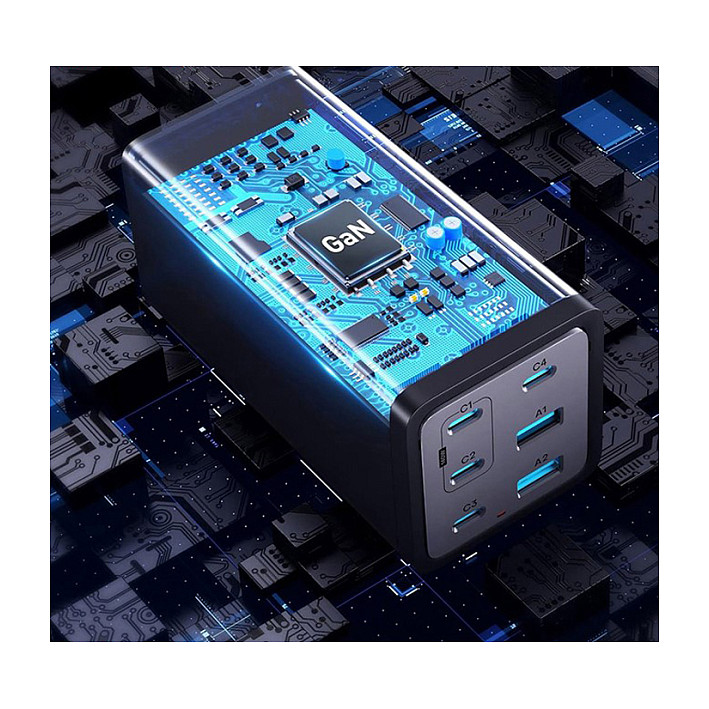 Punjač CONCEPTRONIC ALTHEA05B 6-portni GaN 200W (4x USB-C, 2x USB-A) crna boja-6