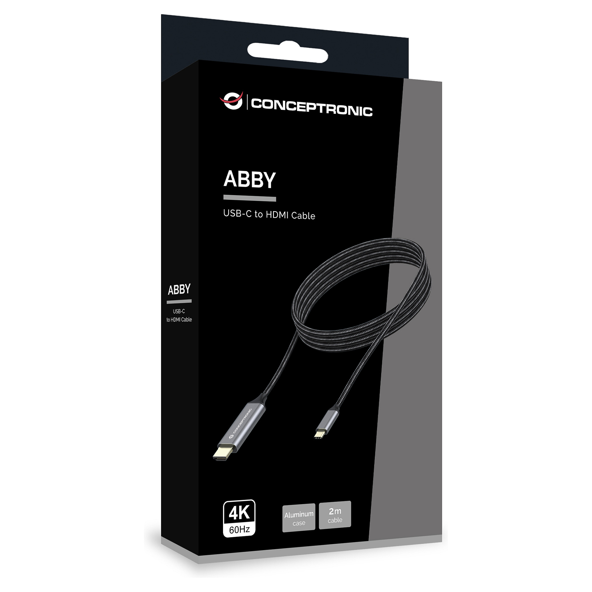 Conceptronic USB-C na HDMI 2.0 Adapter Kabel, 4K/60Hz, 2m, sivi-4