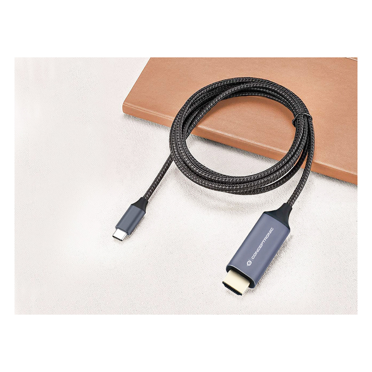 Conceptronic USB-C na HDMI 2.0 Adapter Kabel, 4K/60Hz, 2m, sivi-5