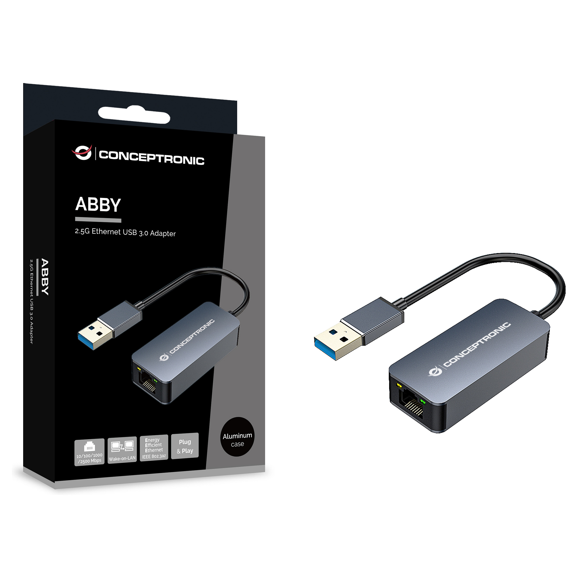 Conceptronic USB-A 3.0 na 2.5GbE mrežni adapter, 0.14m-1