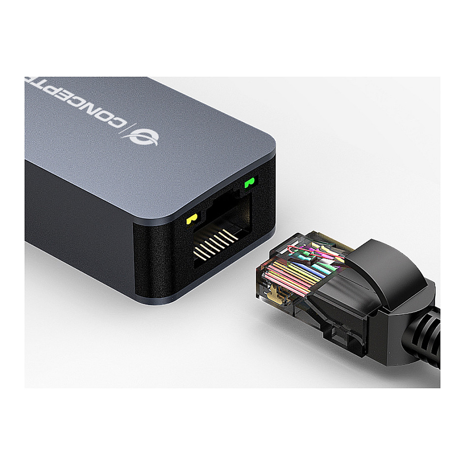 Conceptronic USB-A 3.0 na 2.5GbE mrežni adapter, 0.14m-3