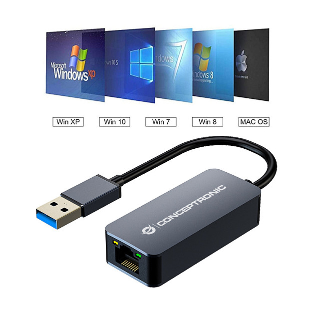 Conceptronic USB-A 3.0 na 2.5GbE mrežni adapter, 0.14m-4