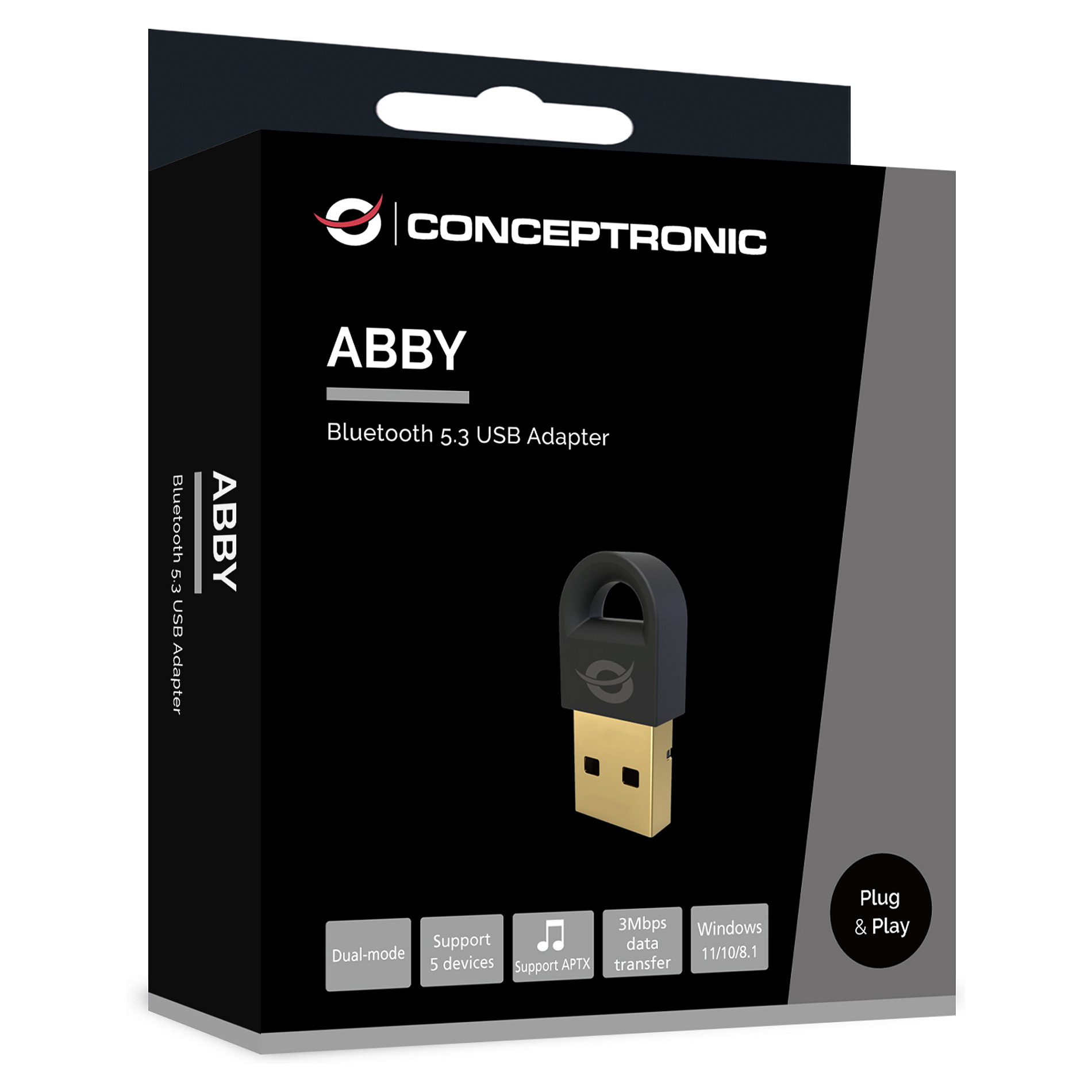 Conceptronic Bluetooth 5.3 USB Adapter, 20m-3