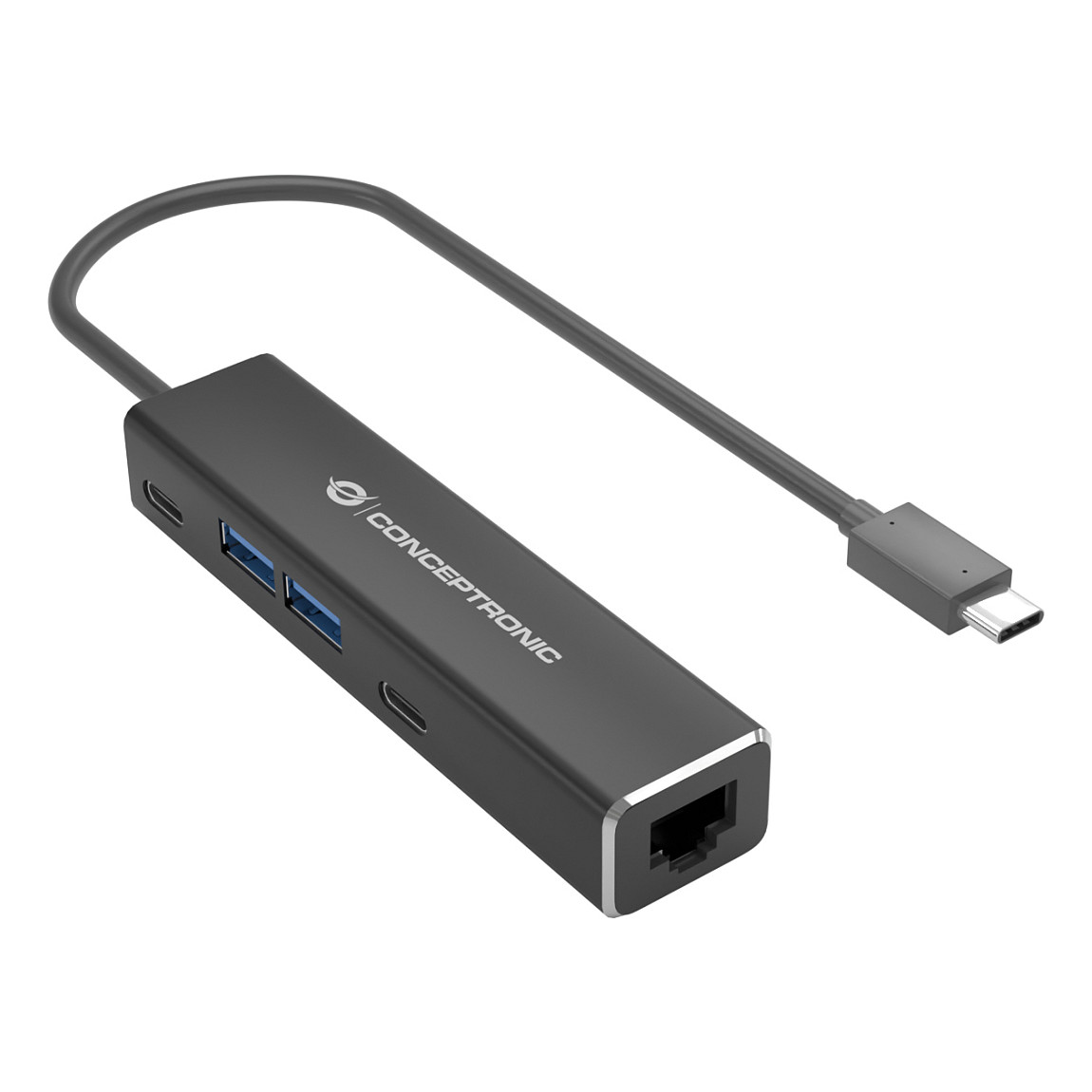 Conceptronic USB-C 3.2 Multiport Adapter s 2.5GbE LAN, 2x USB-C, 2x USB-A-0