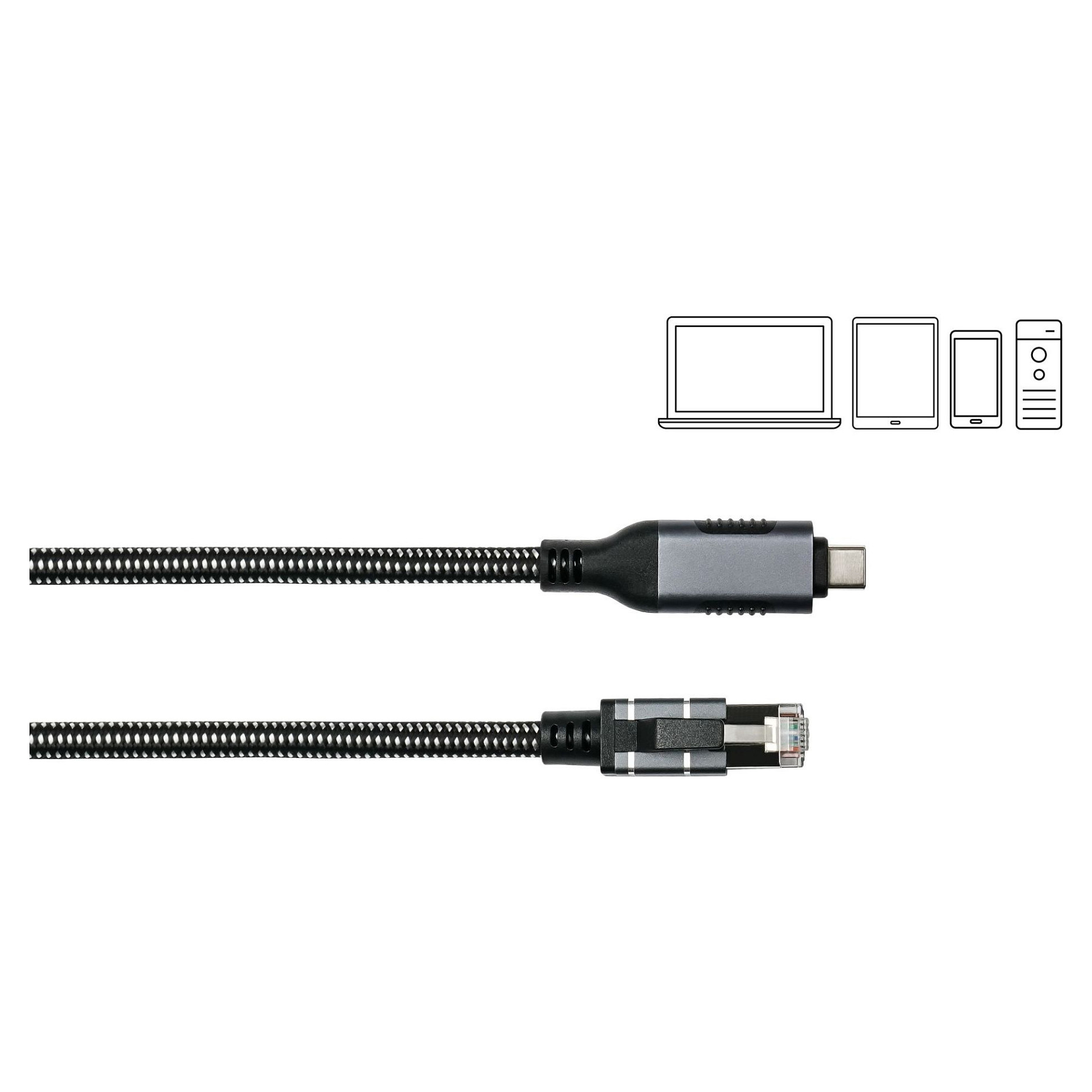 Good Connections USB-C na RJ45 mrežni kabel, 5m, antracit-2