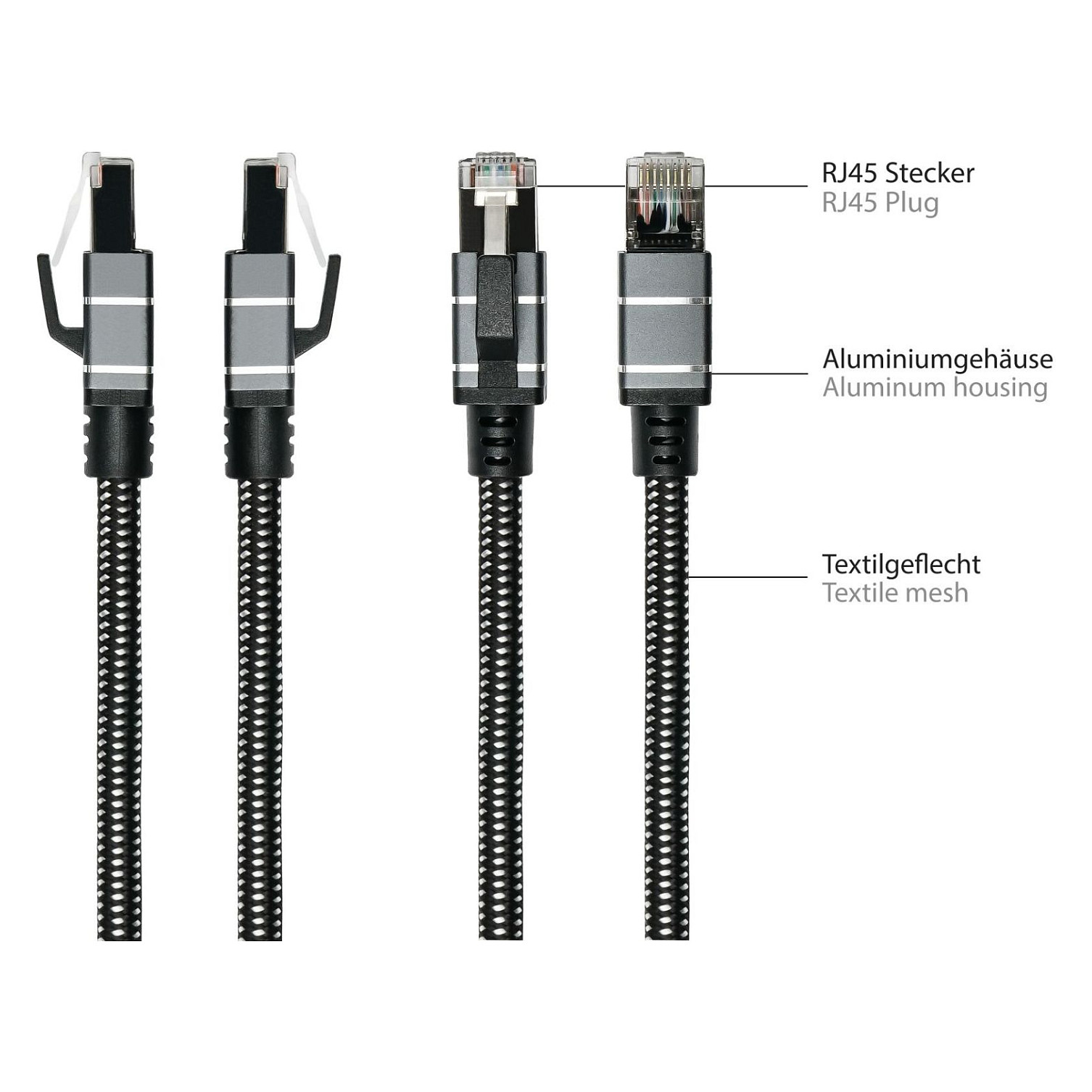 Good Connections USB-C na RJ45 mrežni kabel, 5m, antracit-4