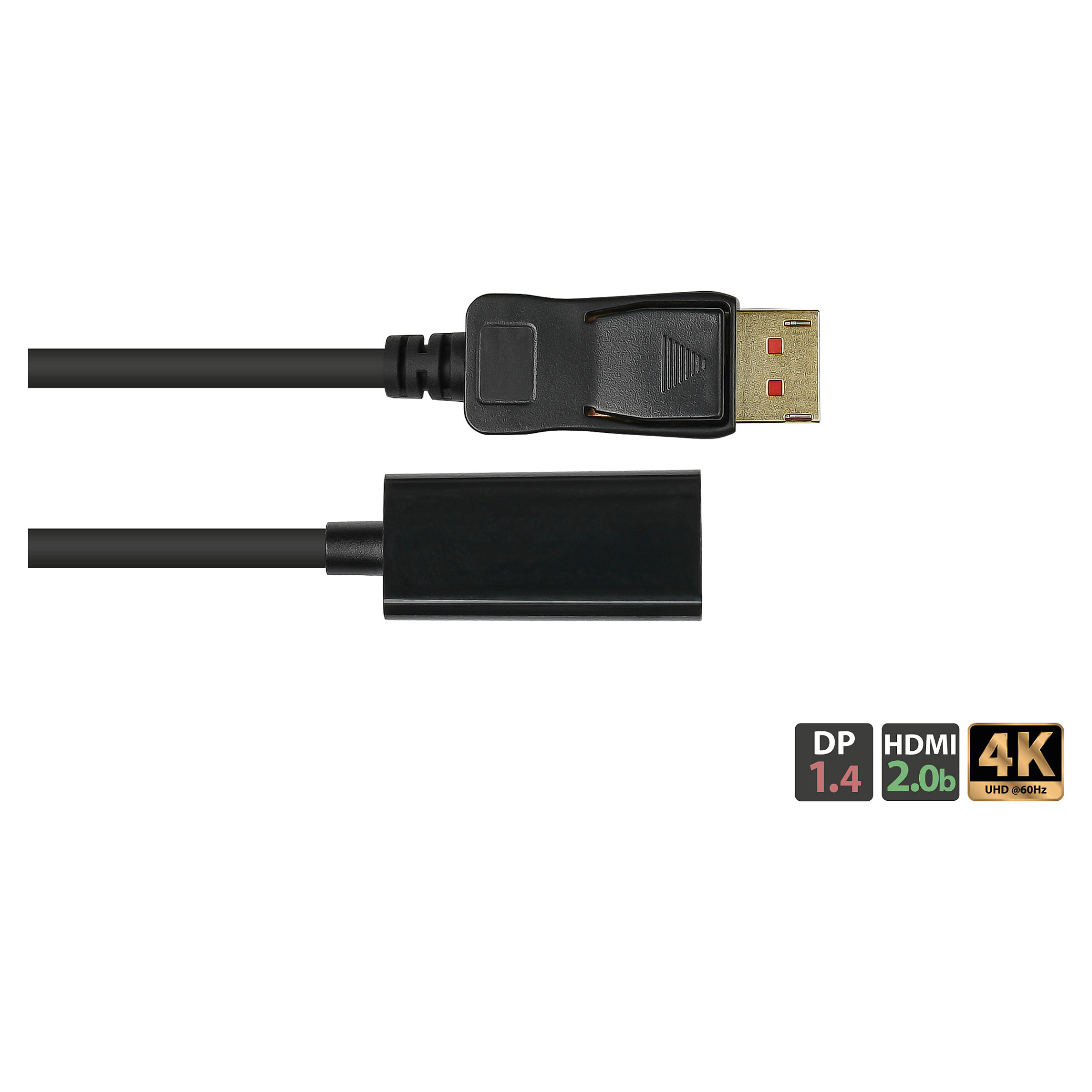 Good Connections DisplayPort 1.4 na HDMI 2.0b adapter, 4K@60Hz, 20cm-2