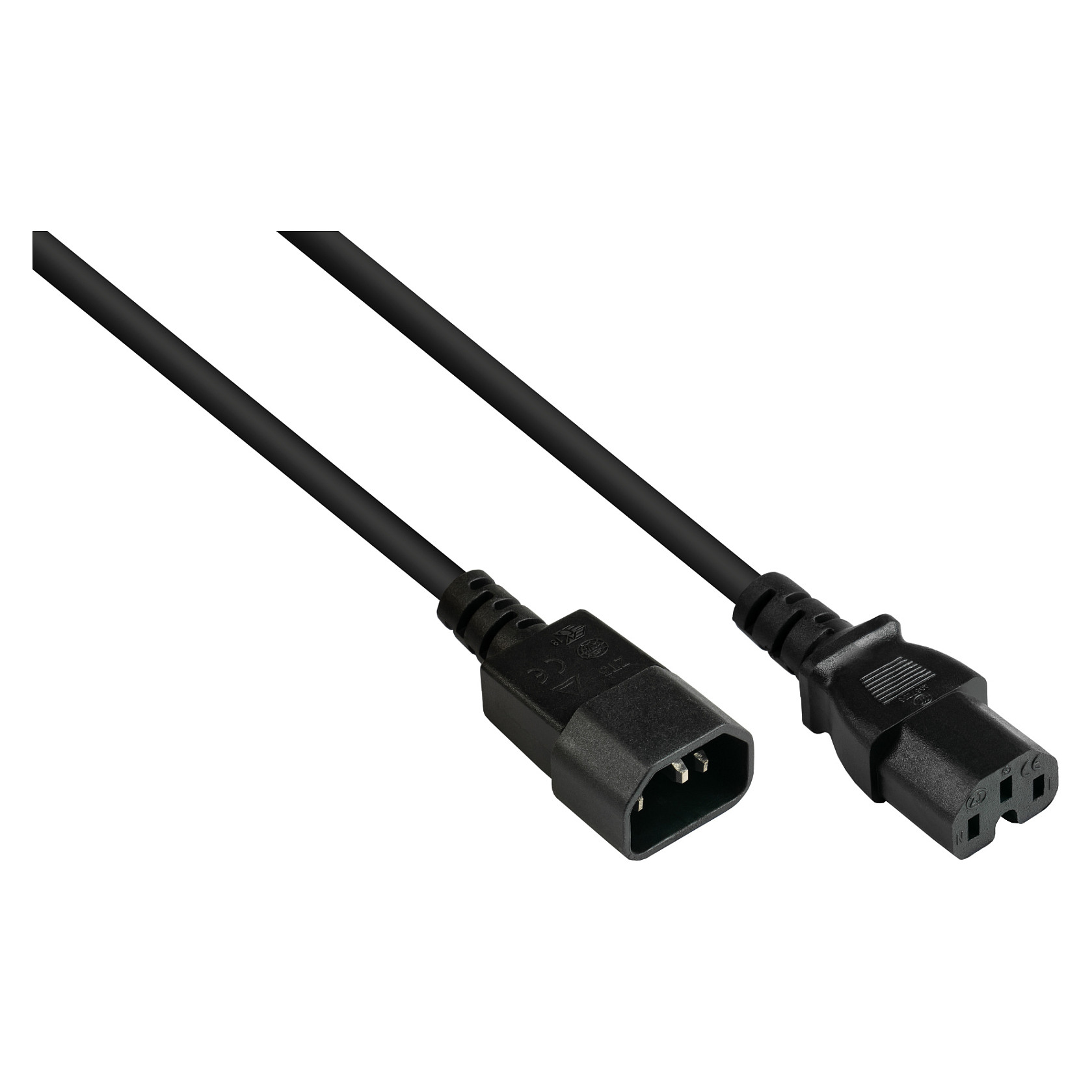 Strujni kabel GOOD CONNECTIONS C14 na C15 (5m) crna boja