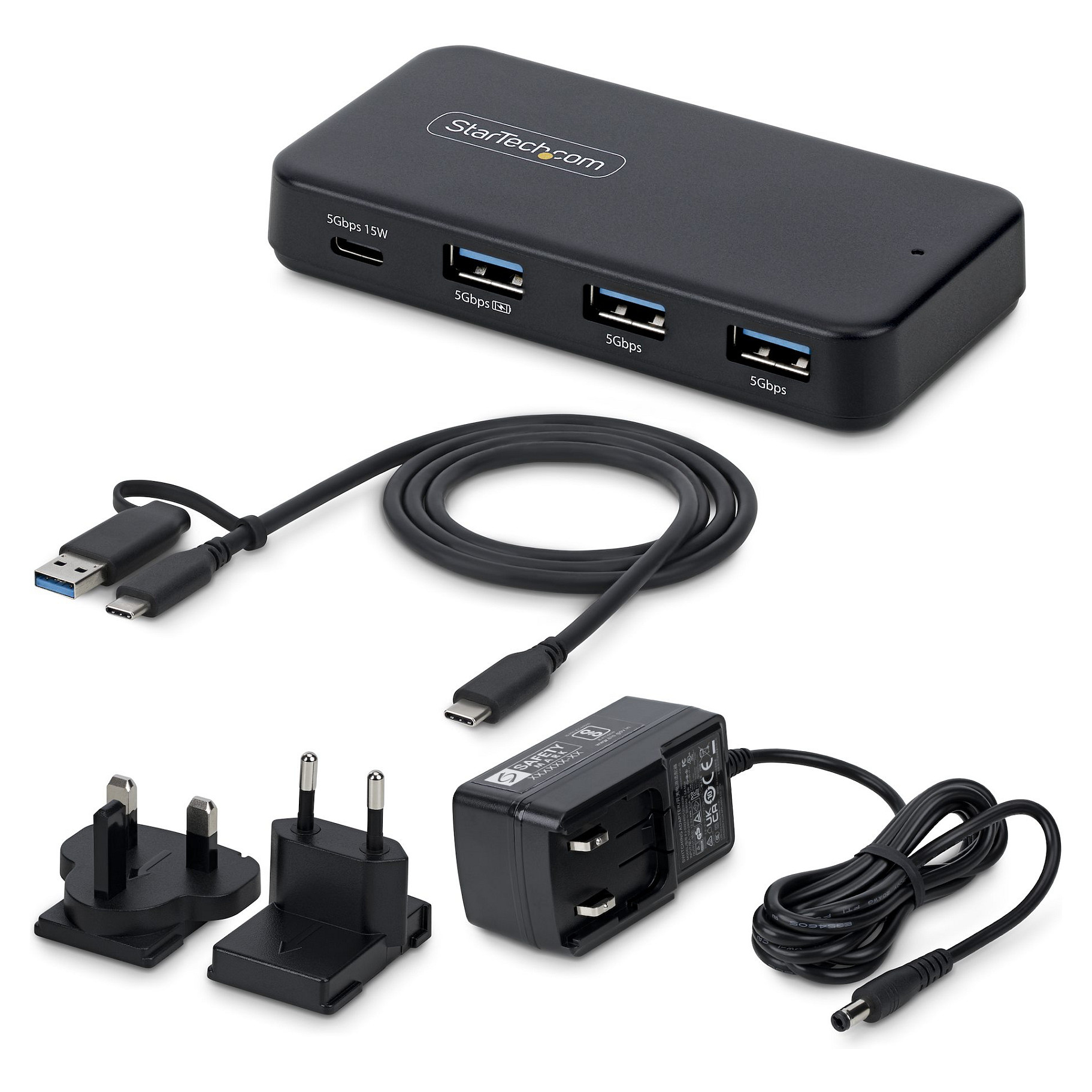 USB Hub STARTECH 4-portni 5Gbps (1x USB-C, 3x USB-A) - HB30C3A1CFS-2