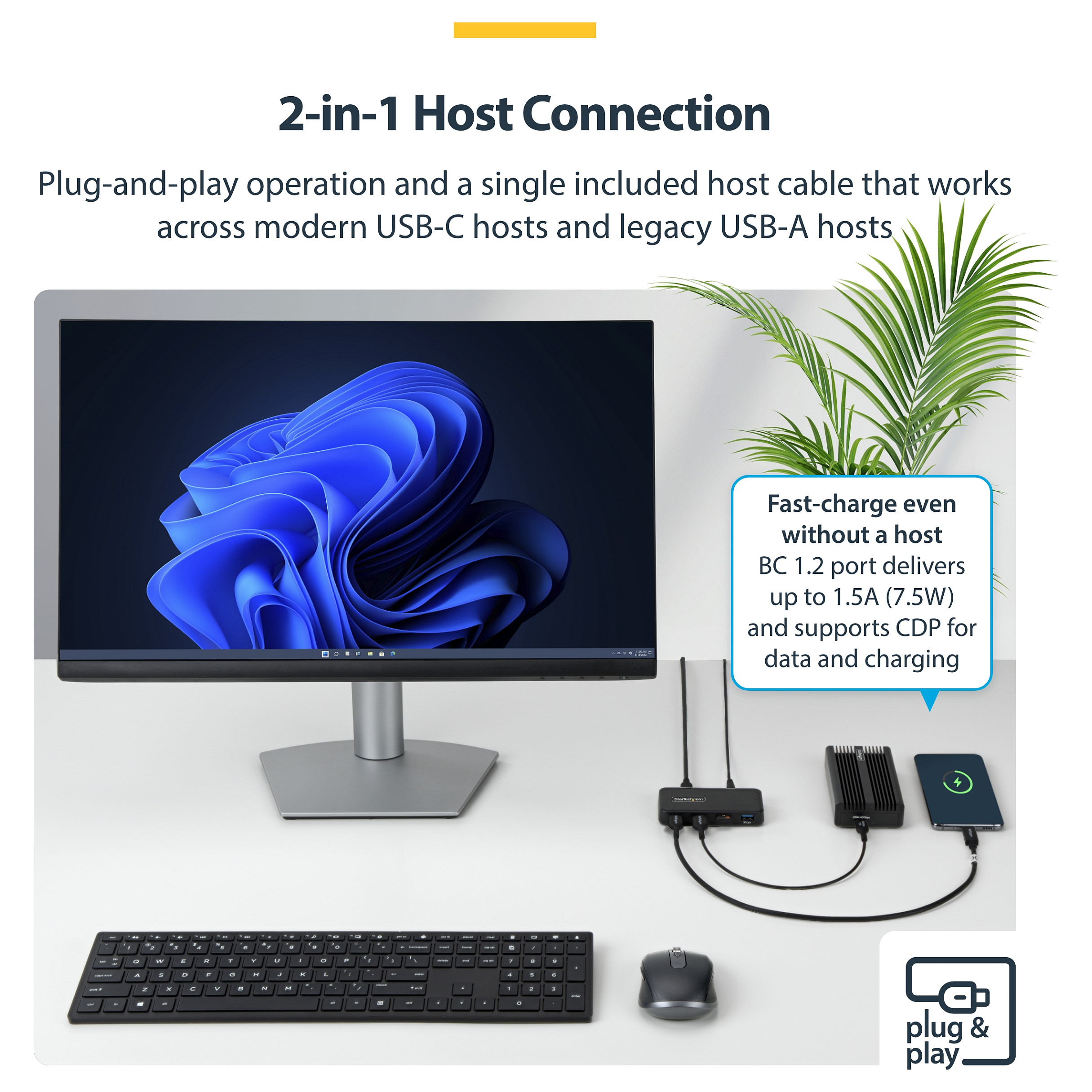 USB Hub STARTECH 4-portni 5Gbps (1x USB-C, 3x USB-A) - HB30C3A1CFS-5