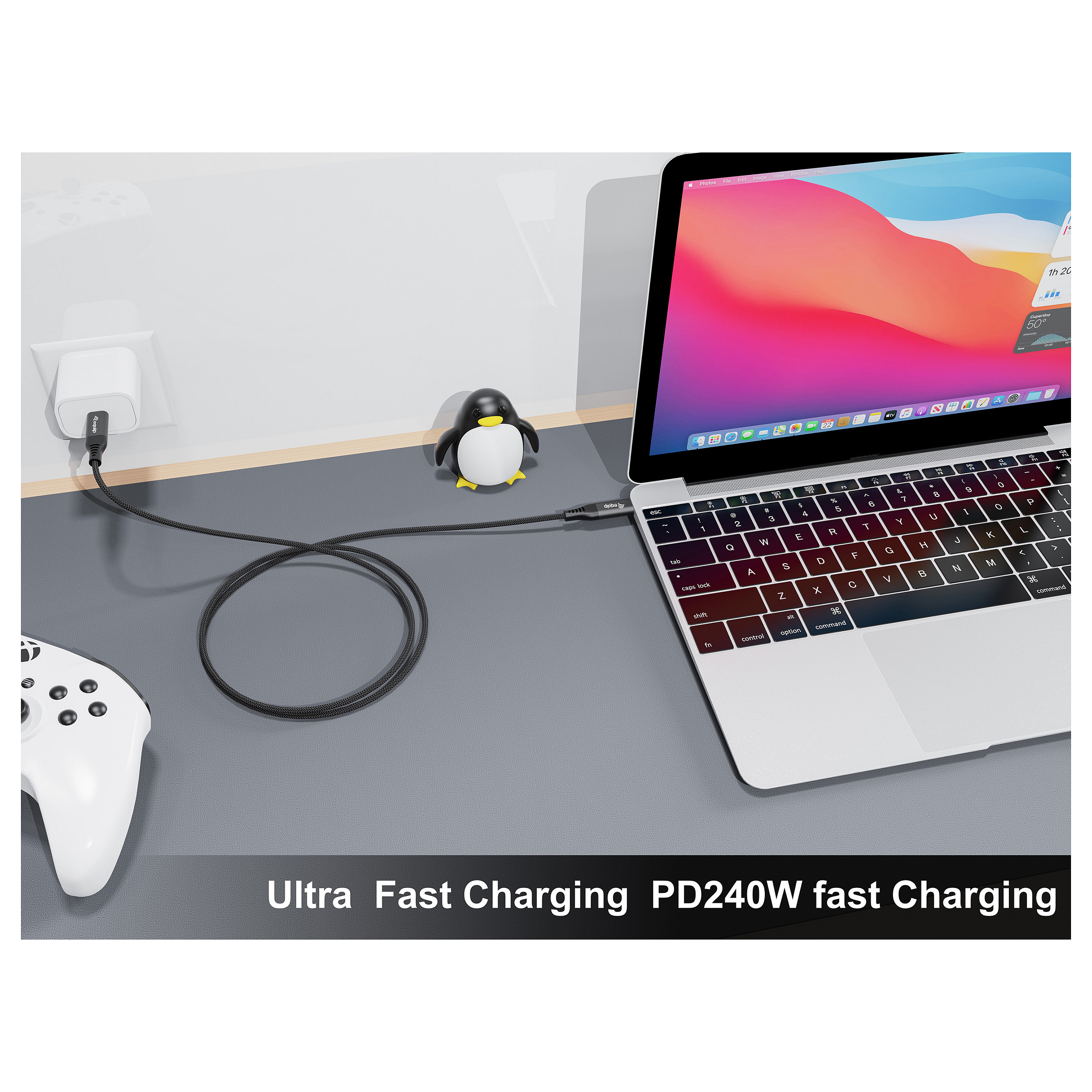 Equip USB 4.0 kabel (USB-C na USB-C), 240W PD, 1.2m, crni-4