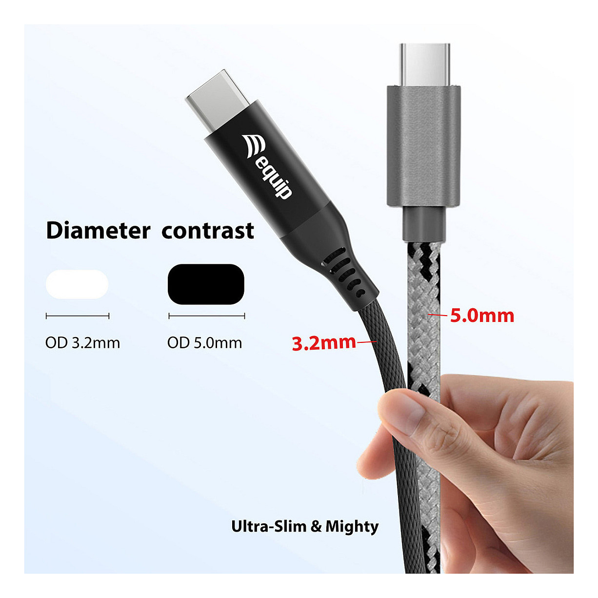 Equip USB 4.0 kabel (USB-C na USB-C), 240W PD, 1.2m, crni-6
