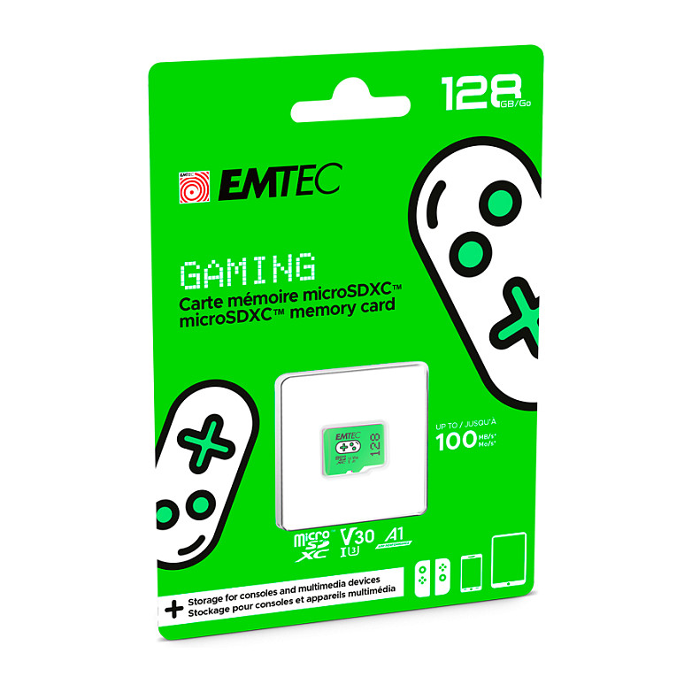 Memorijska kartica EMTEC microSDXC 128GB Gaming (UHS-I U3, V30, A1) zelena boja-2
