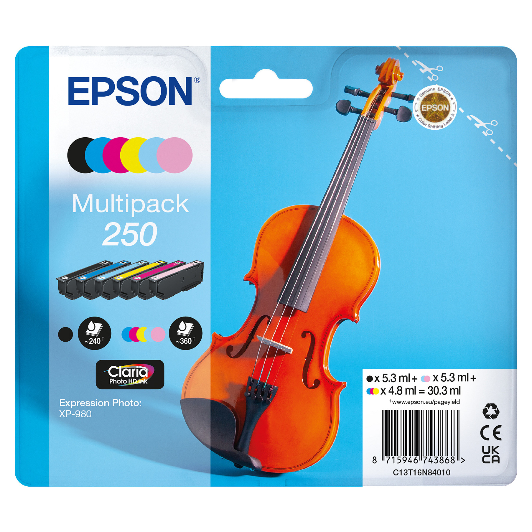 Tinta EPSON 250 Violin Multipack 6 boja (C13T16N84010)-7