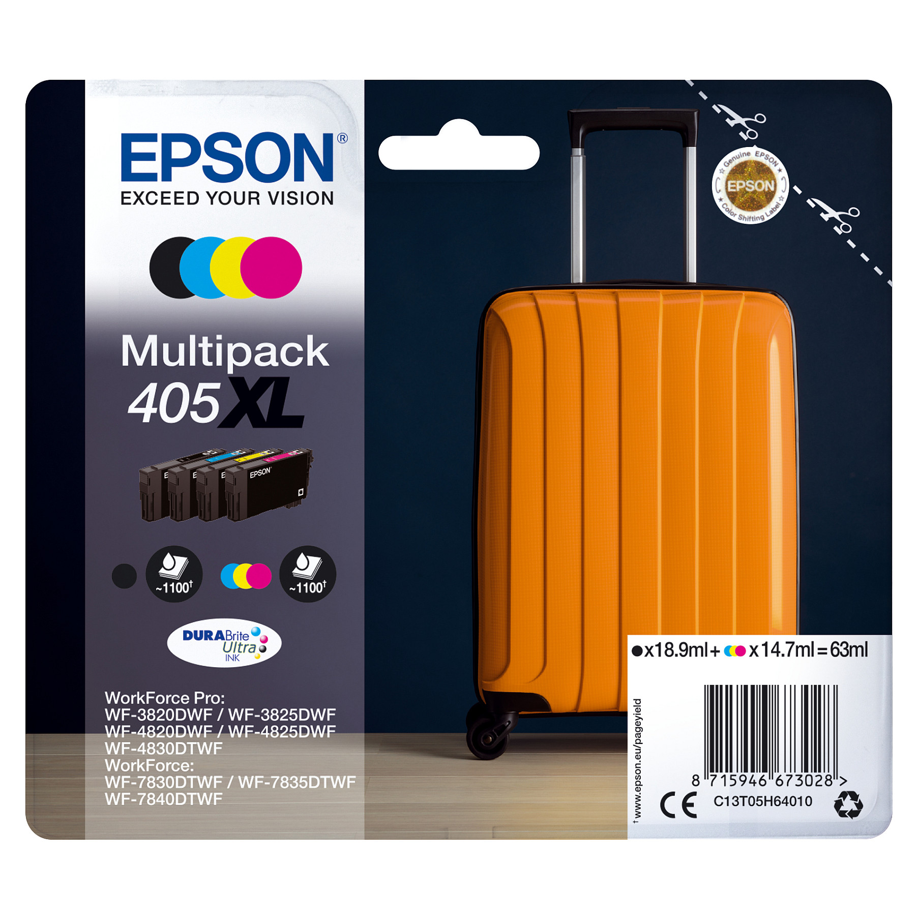 Tinta EPSON 405XL Multipack (crna, cijan, magenta, žuta)-0