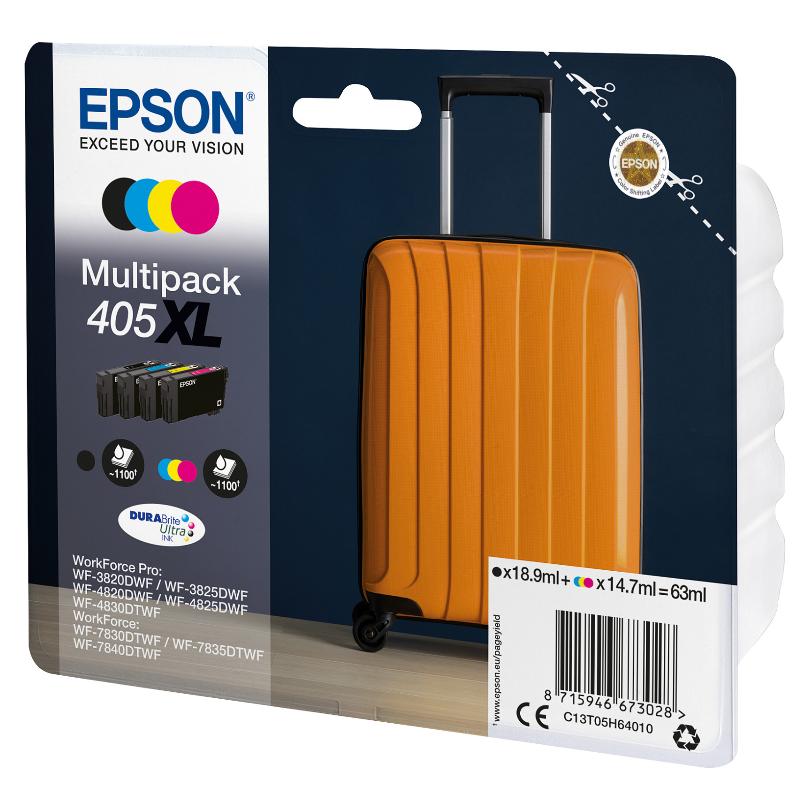 Tinta EPSON 405XL Multipack (crna, cijan, magenta, žuta)-1