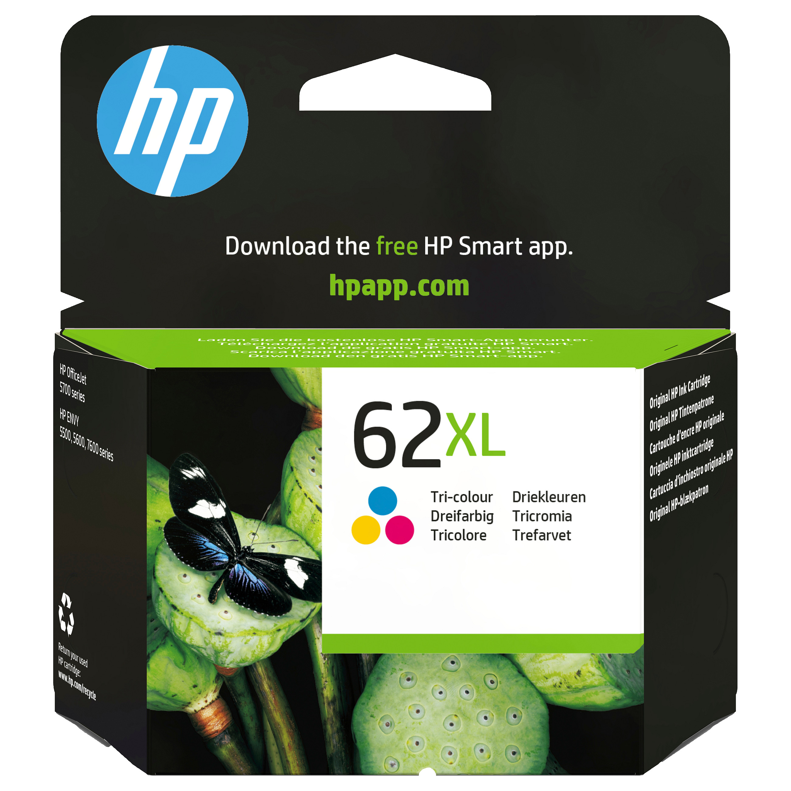 Tinta HP 62XL High Yield trobojna (C2P07AE)