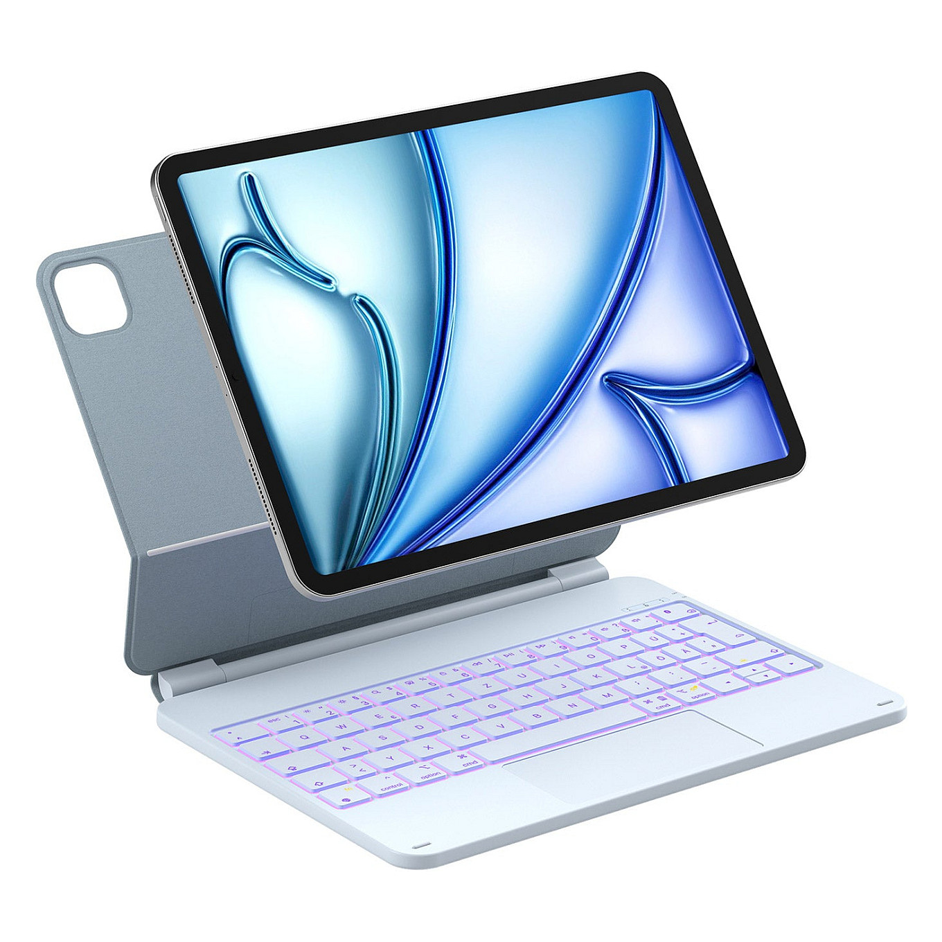 Tipkovnica s kućištem INATECK KB02012 za iPad Pro 11" / Air 10.9" (QWERTZ), plava boja-0