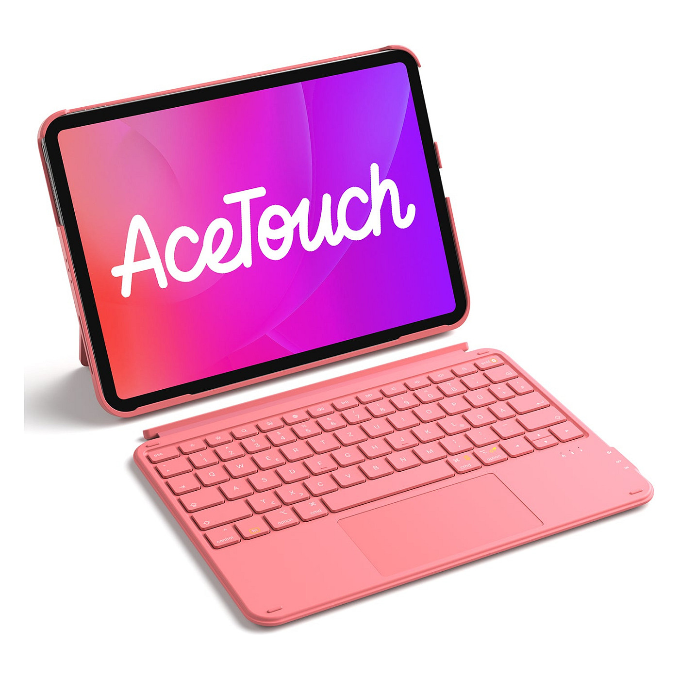 Tipkovnica s kućištem INATECK KB02012 za iPad Pro 11" / Air 4/5 (QWERTZ), crvena boja-0