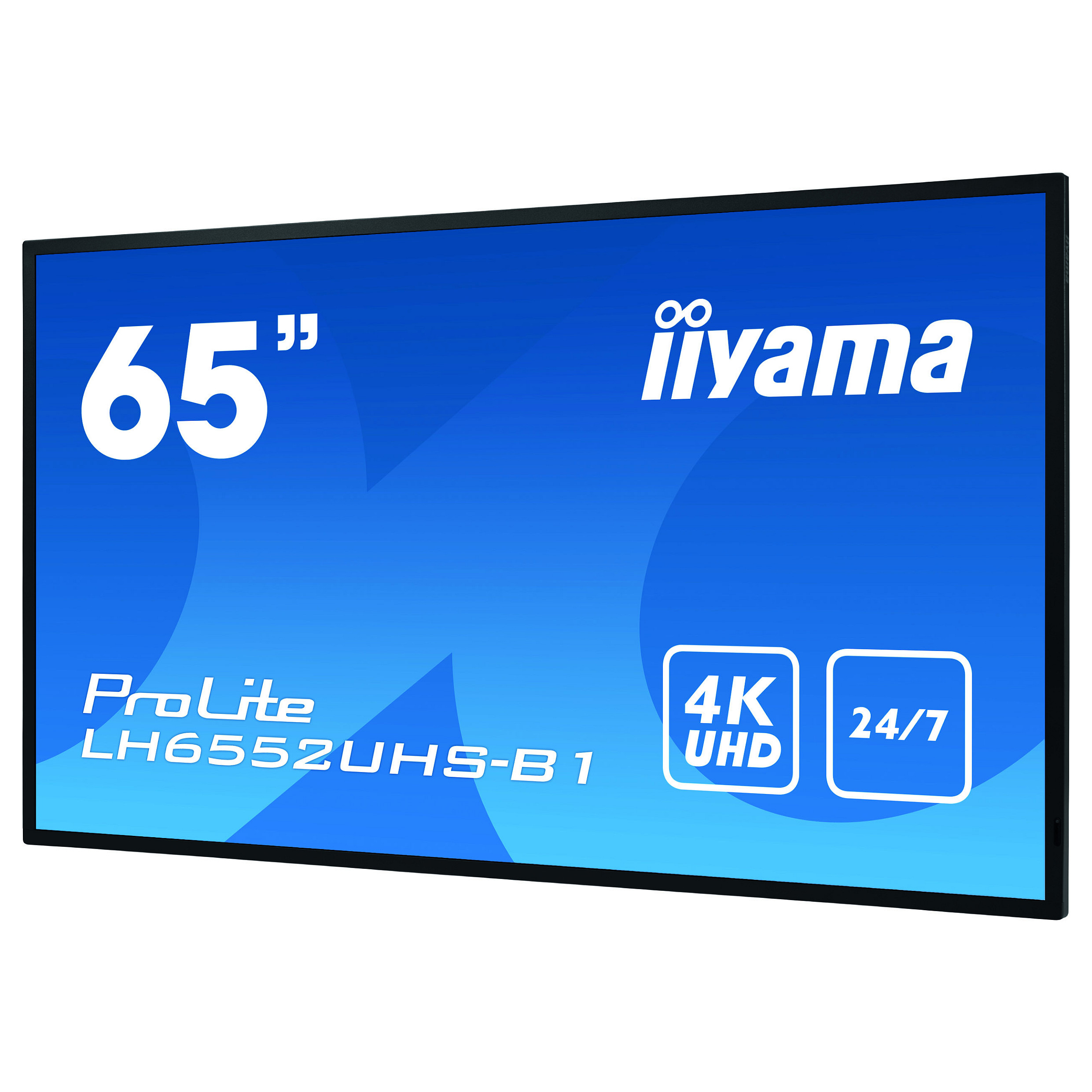 IIYAMA LH6552UHS-B1 165.10cm 65Zoll UHD IPS Landscape and Portrait 500cd/m2 DVI-I VGA DP 3xHDMI DP MST 2xUSB2.0 LAN/RS232 PC-Slot-1