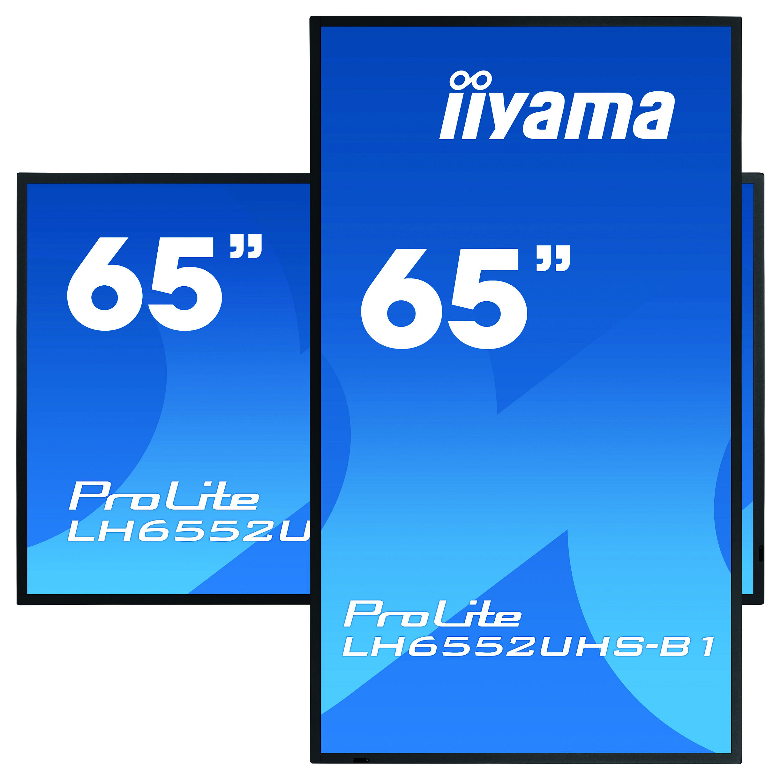 IIYAMA LH6552UHS-B1 165.10cm 65Zoll UHD IPS Landscape and Portrait 500cd/m2 DVI-I VGA DP 3xHDMI DP MST 2xUSB2.0 LAN/RS232 PC-Slot-4