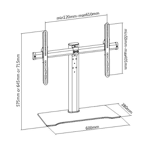 Stolni stalak za TV EQUIP 650601 (32"-55", max 40 kg)-4