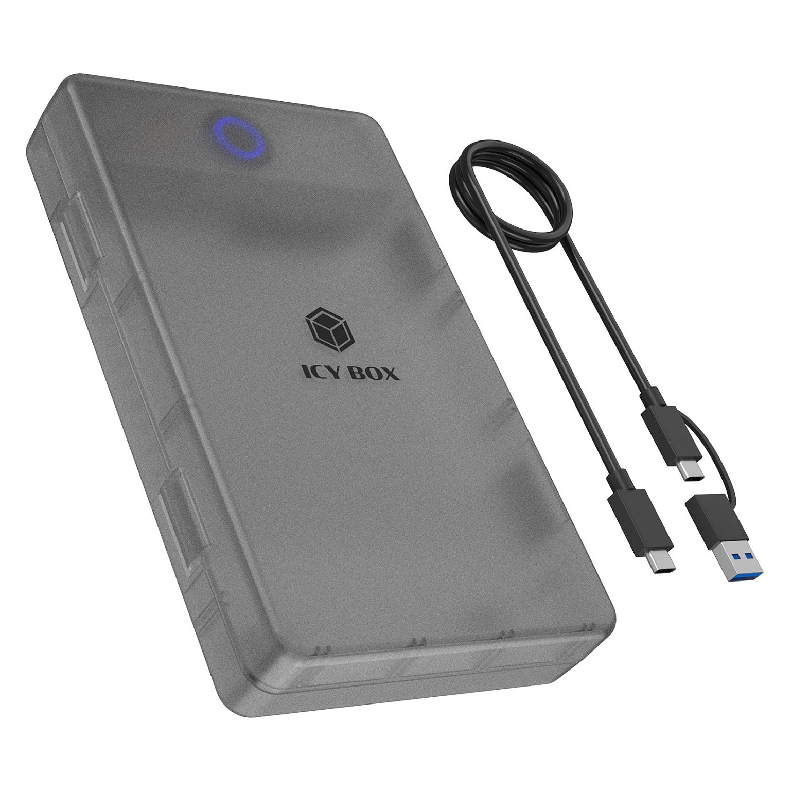 Vanjsko kućište za disk ICY BOX IB-382H-C31 (2.5"/3.5" SATA, USB-C 3.2 Gen 1, Hub)