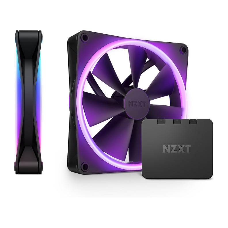 Ventilator za kućište NZXT F140 RGB DUO Twin Pack, 140mm, crni-0