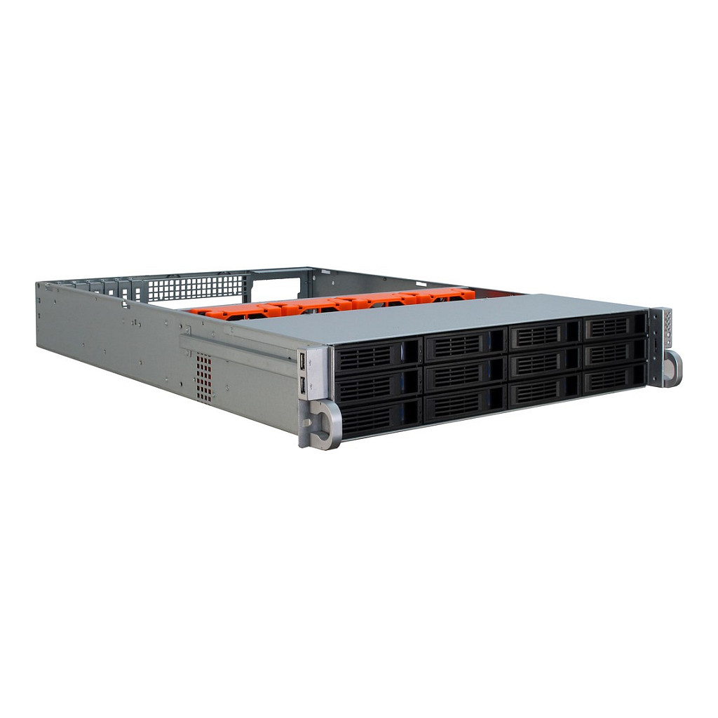 Kućište za server INTER-TECH IPC 2U-2412 (2U, 12x 3.5" Hot-Swap)-1