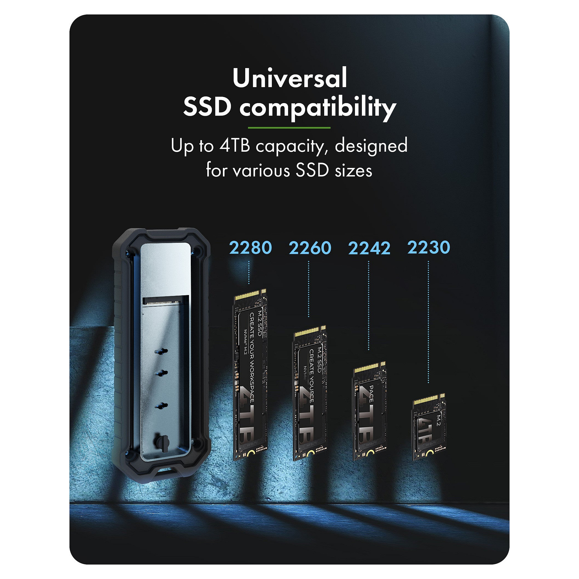 Vanjsko kućište ICY BOX IB-1827MCP-C31 za M.2 NVMe/SATA SSD, USB 3.2 Gen 2-5