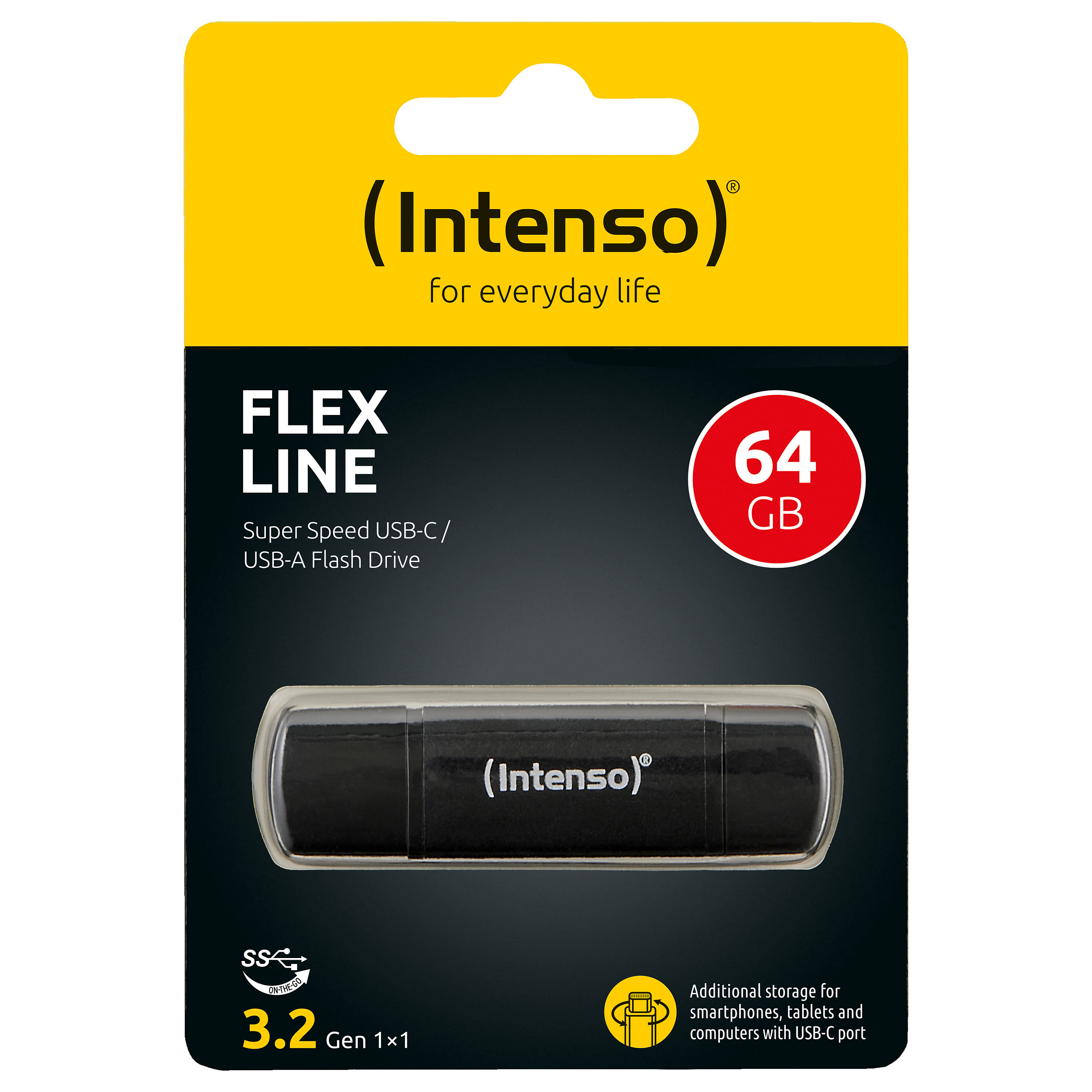 USB stick INTENSO Flex Line 64GB (USB-C i USB-A) crna boja-1