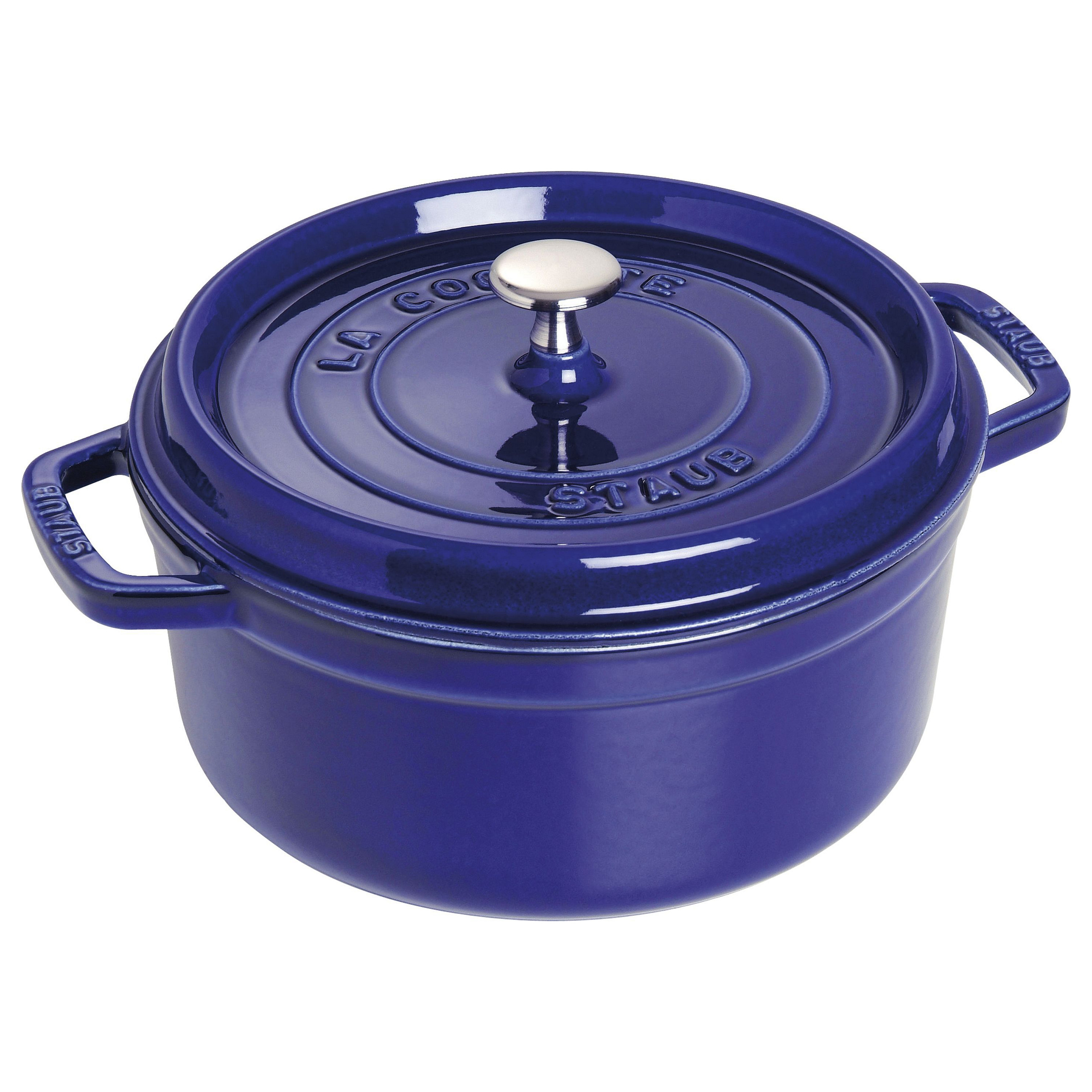 STAUB La Cocotte okrugli lonac od lijevanog željeza 24 cm, tamno plava boja-0