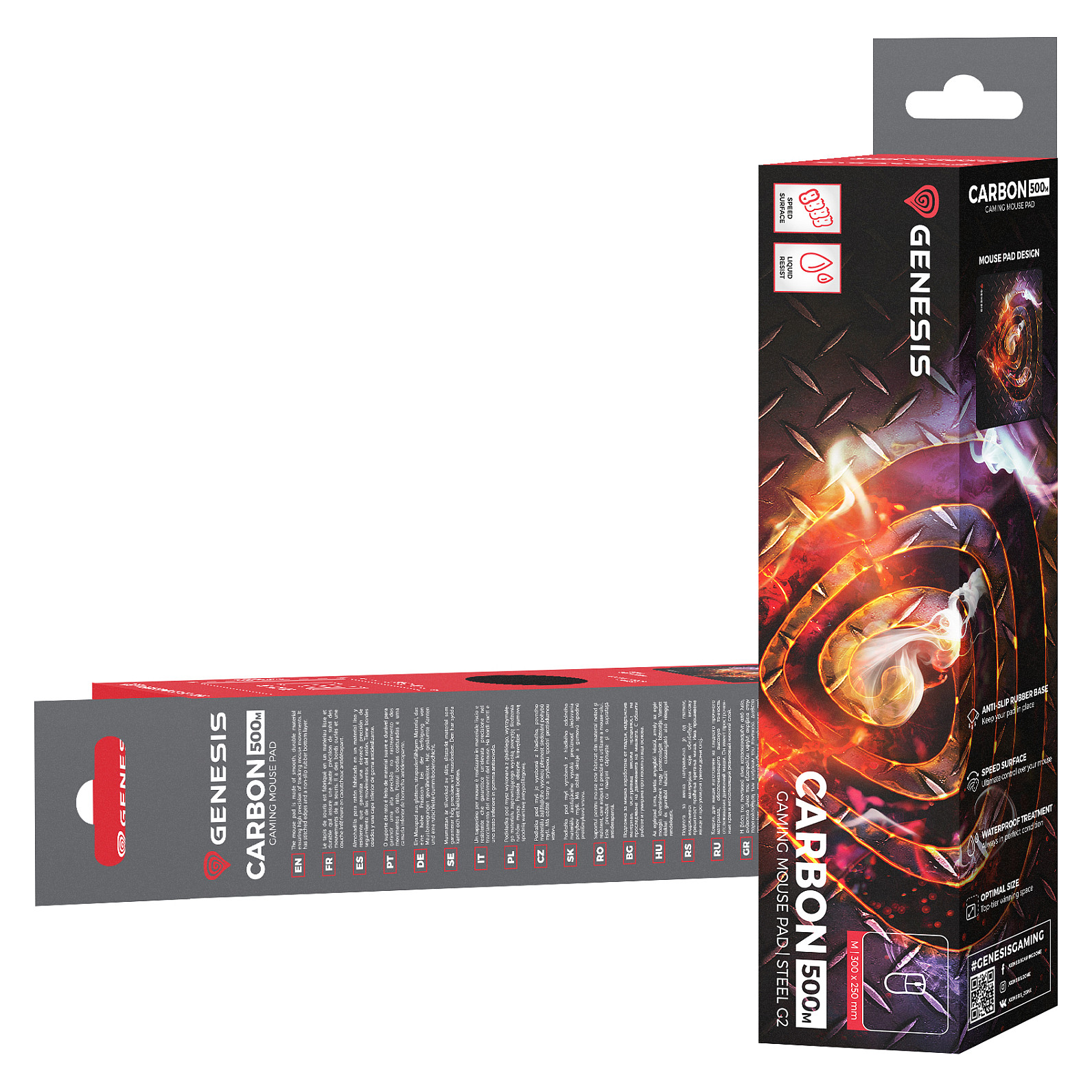 Podloga za miš GENESIS Carbon 500 M Steel G2 (300x250mm)-7
