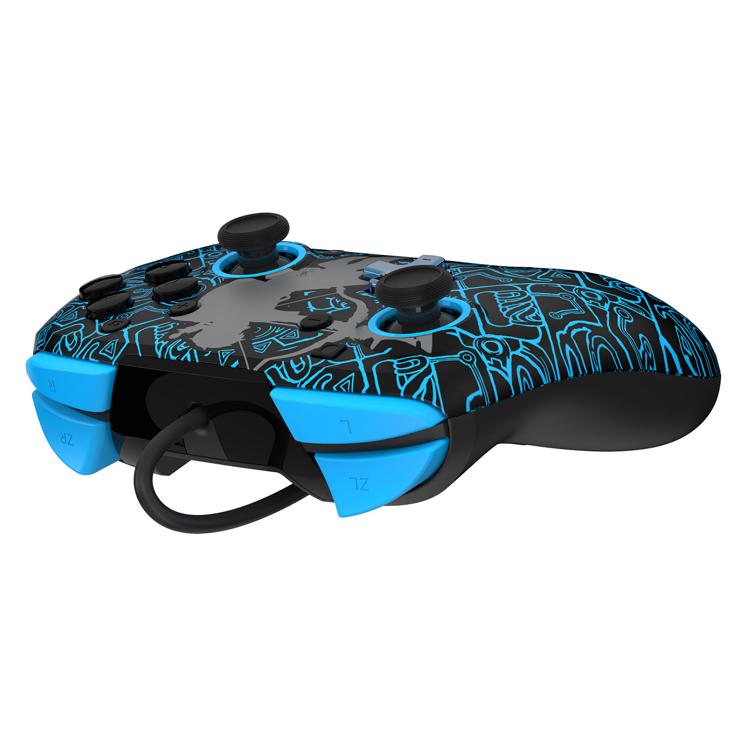 Žičani kontroler PDP Rematch GLOW za Nintendo Switch (Sheikah Shoot)-6