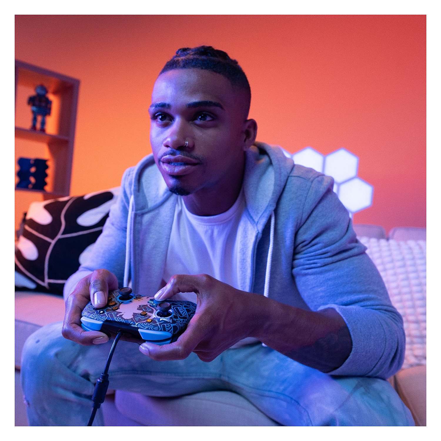 Žičani kontroler PDP Rematch GLOW za Nintendo Switch (Sheikah Shoot)-10