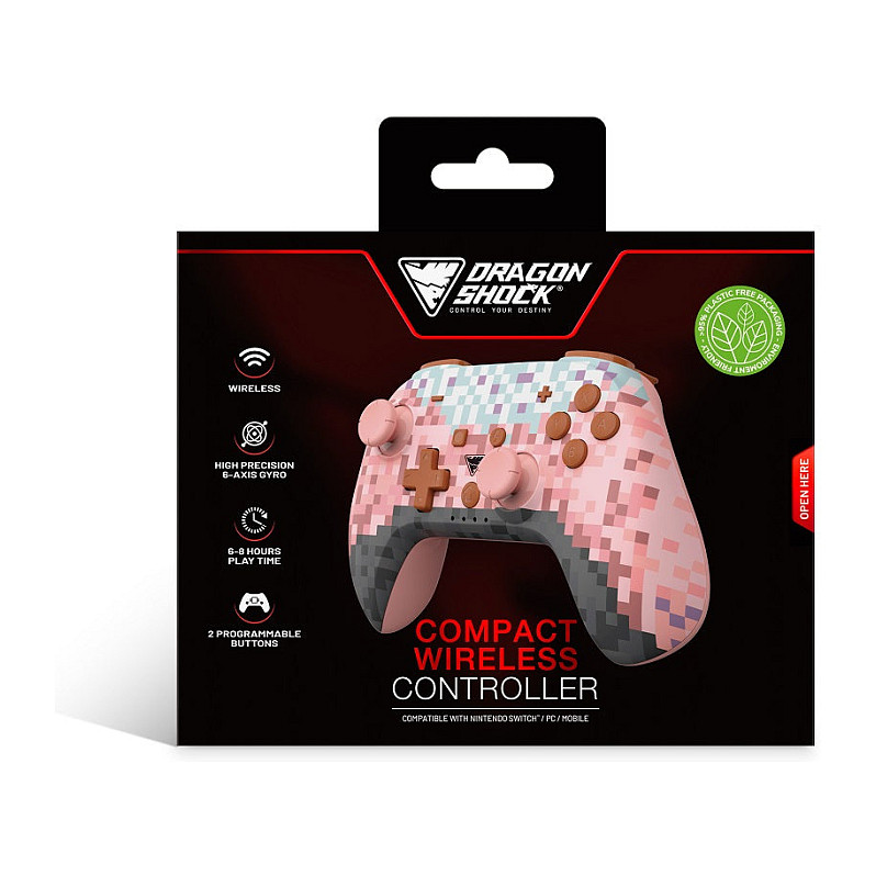 Bežični kontroler DRAGONSHOCK Poptop za Nintendo Switch (Cubes Pink)-4