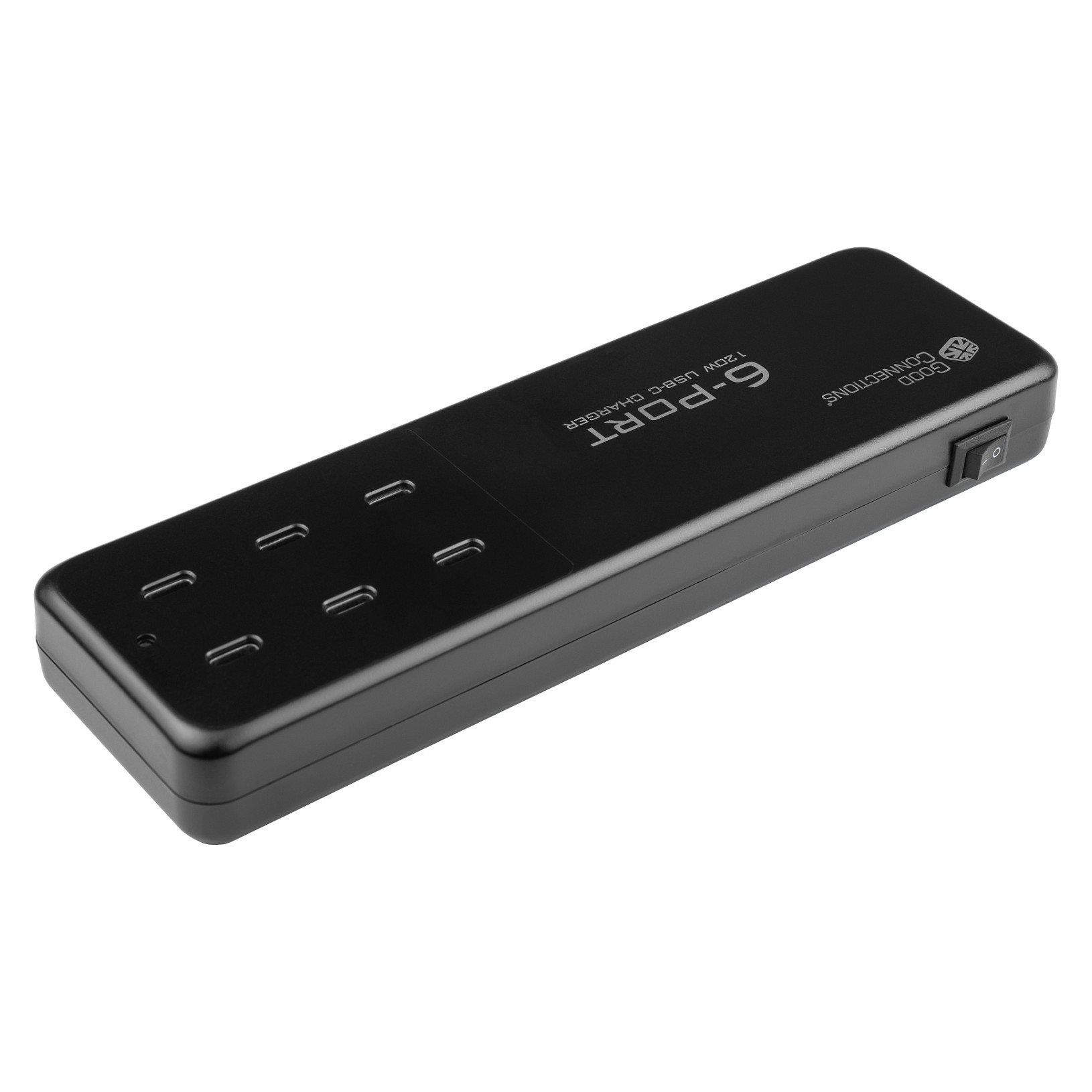 Stolni USB punjač GOOD CONNECTIONS 120W 6-portni (3x USB-C PD, 3x USB-A QC 4.0+) crna boja-1