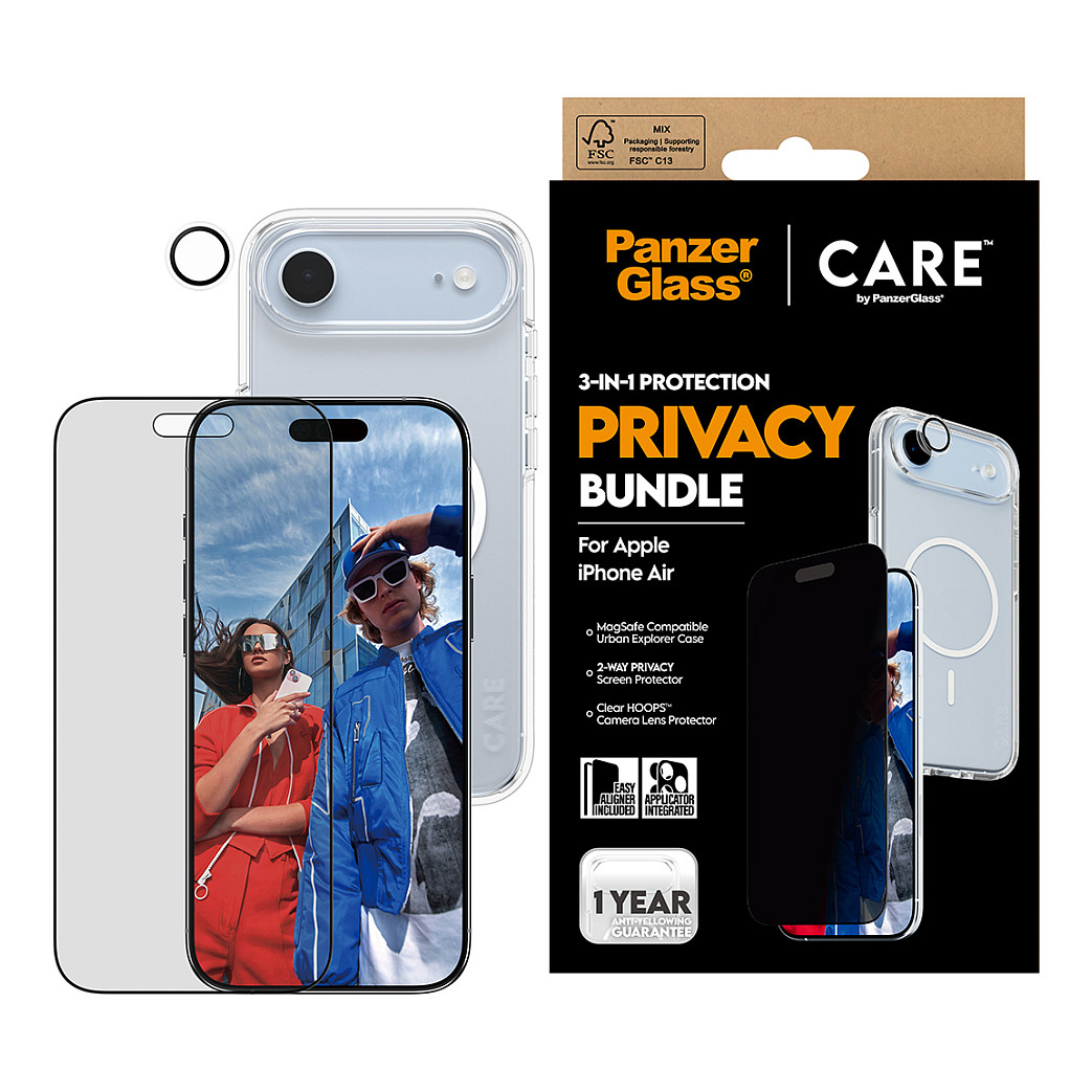 Zaštitni set PANZER GLASS Care 3-u-1 Privacy za iPhone 15 Pro-1