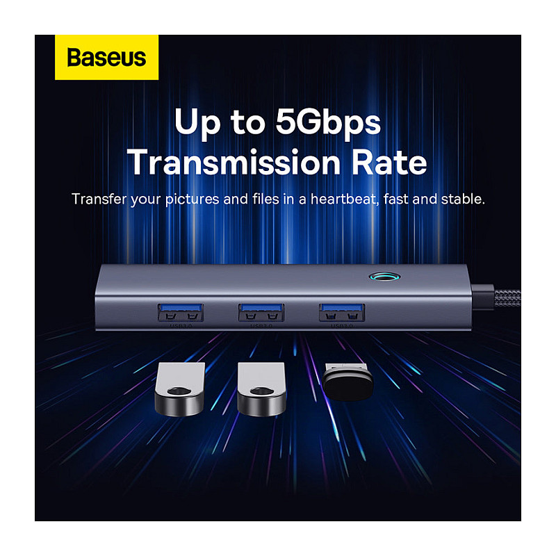 USB Hub BASEUS UltraJoy Series 4-Port (USB-C na 4x USB-A 3.0)-5