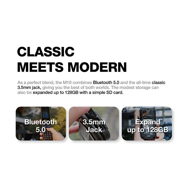Mobitel AGM M10 Flip (2.4", 4G, preklopni, IP68, 1200 mAh, crna boja)-5