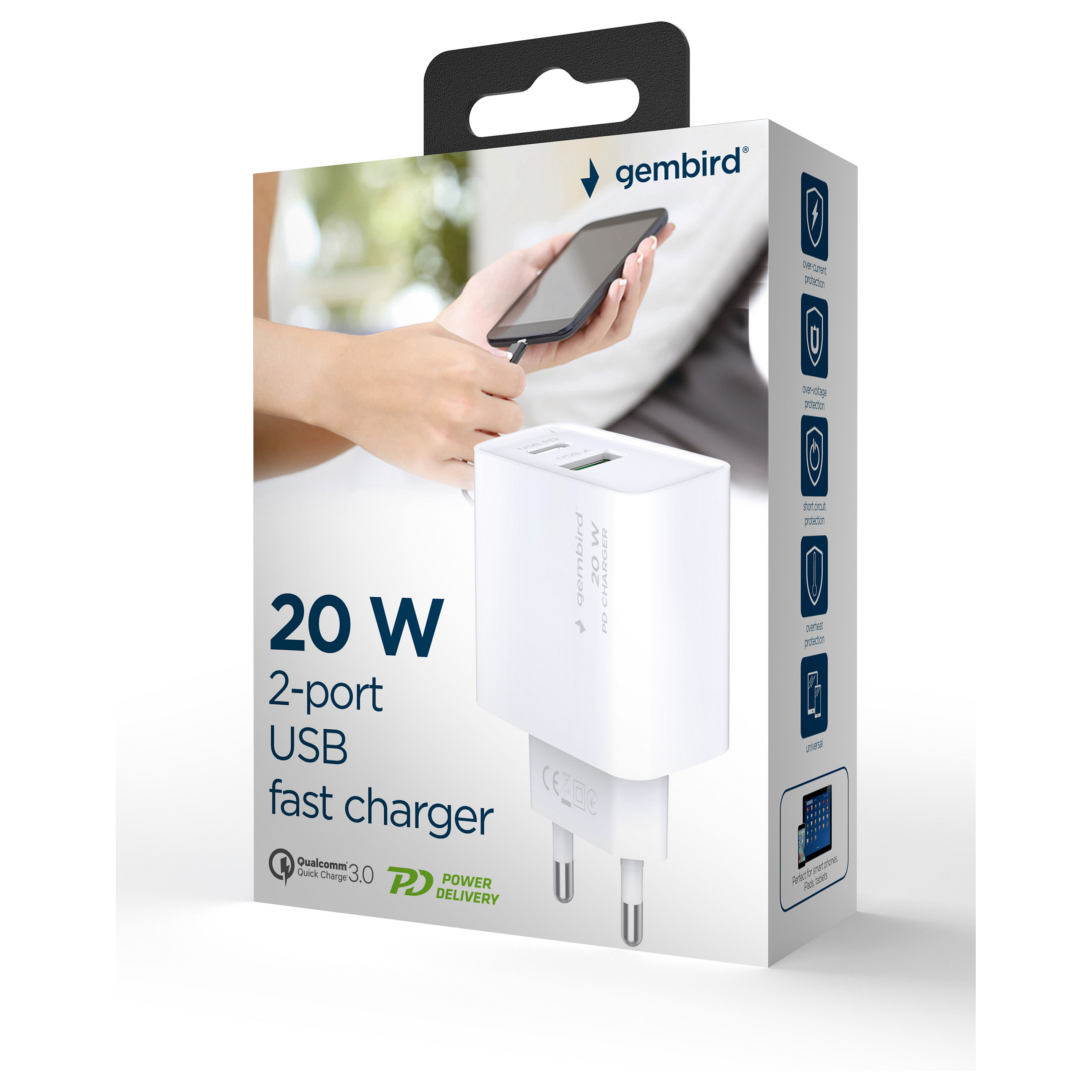 gembird USB Typ C SchnellladegerÃ¤t 20 W schwarz-4