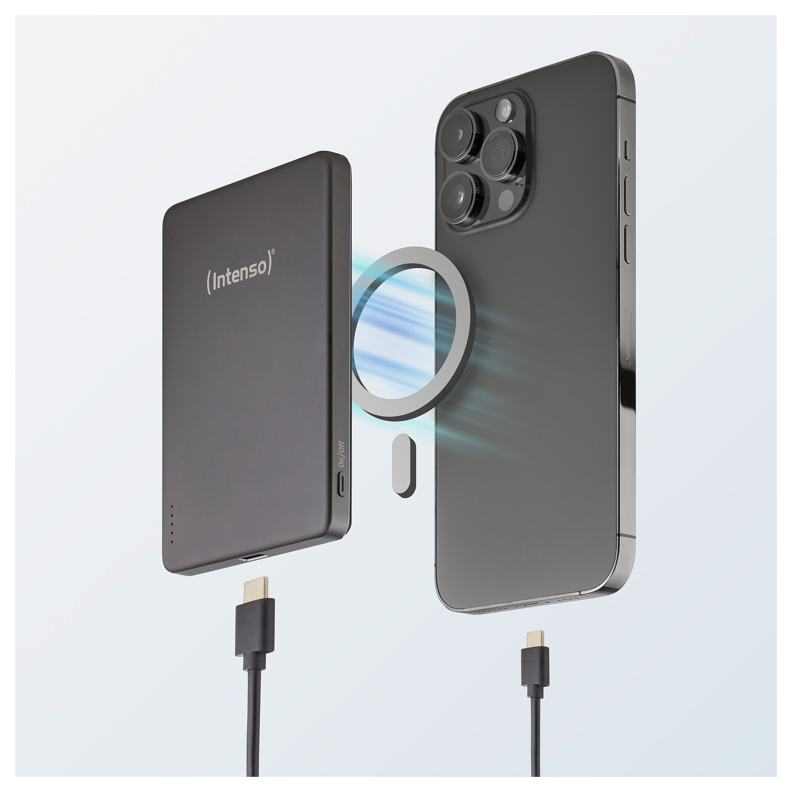 Prijenosna baterija INTENSO Magnetic Wireless MW5000 (5000 mAh) siva boja-9
