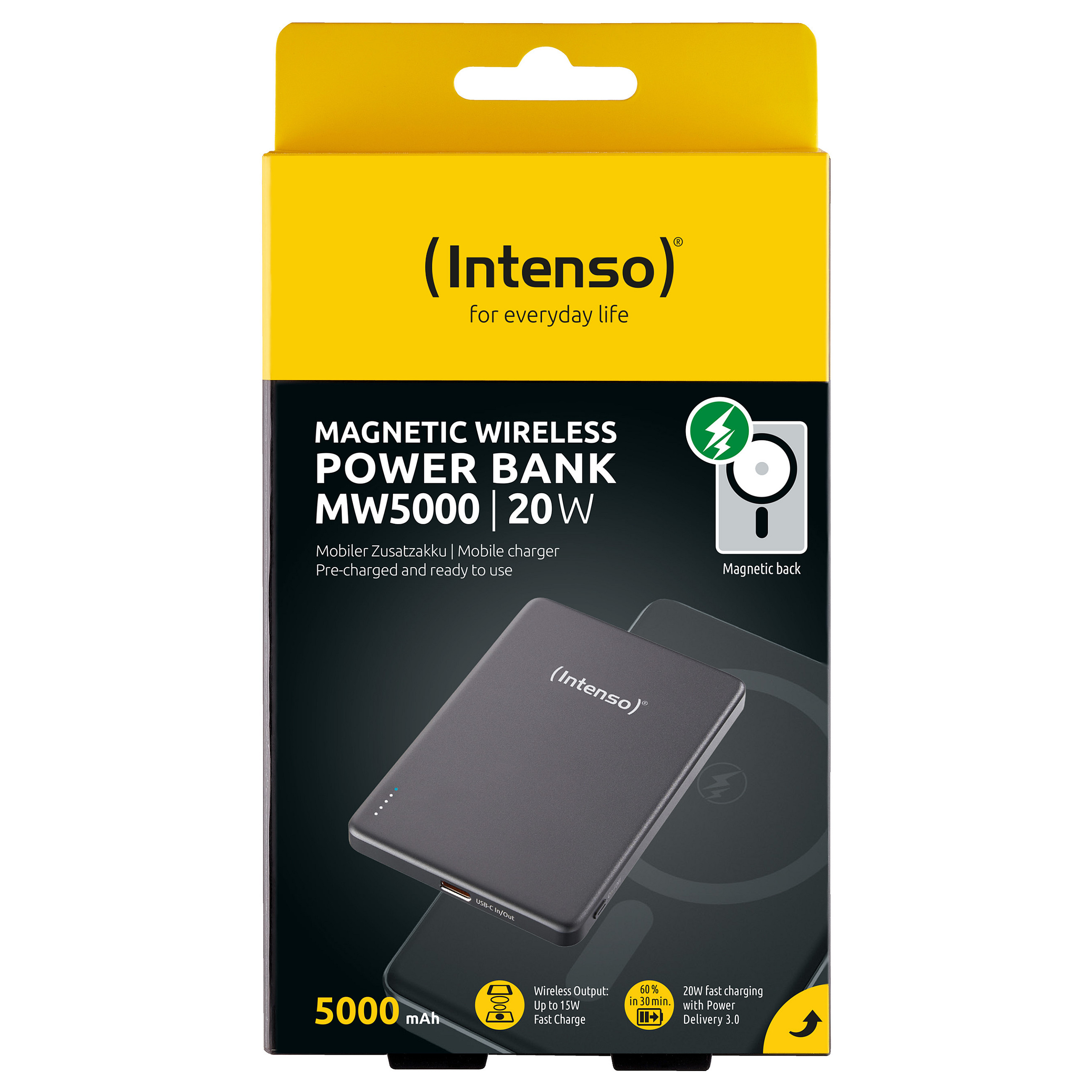 Prijenosna baterija INTENSO Magnetic Wireless MW5000 (5000 mAh) siva boja-19