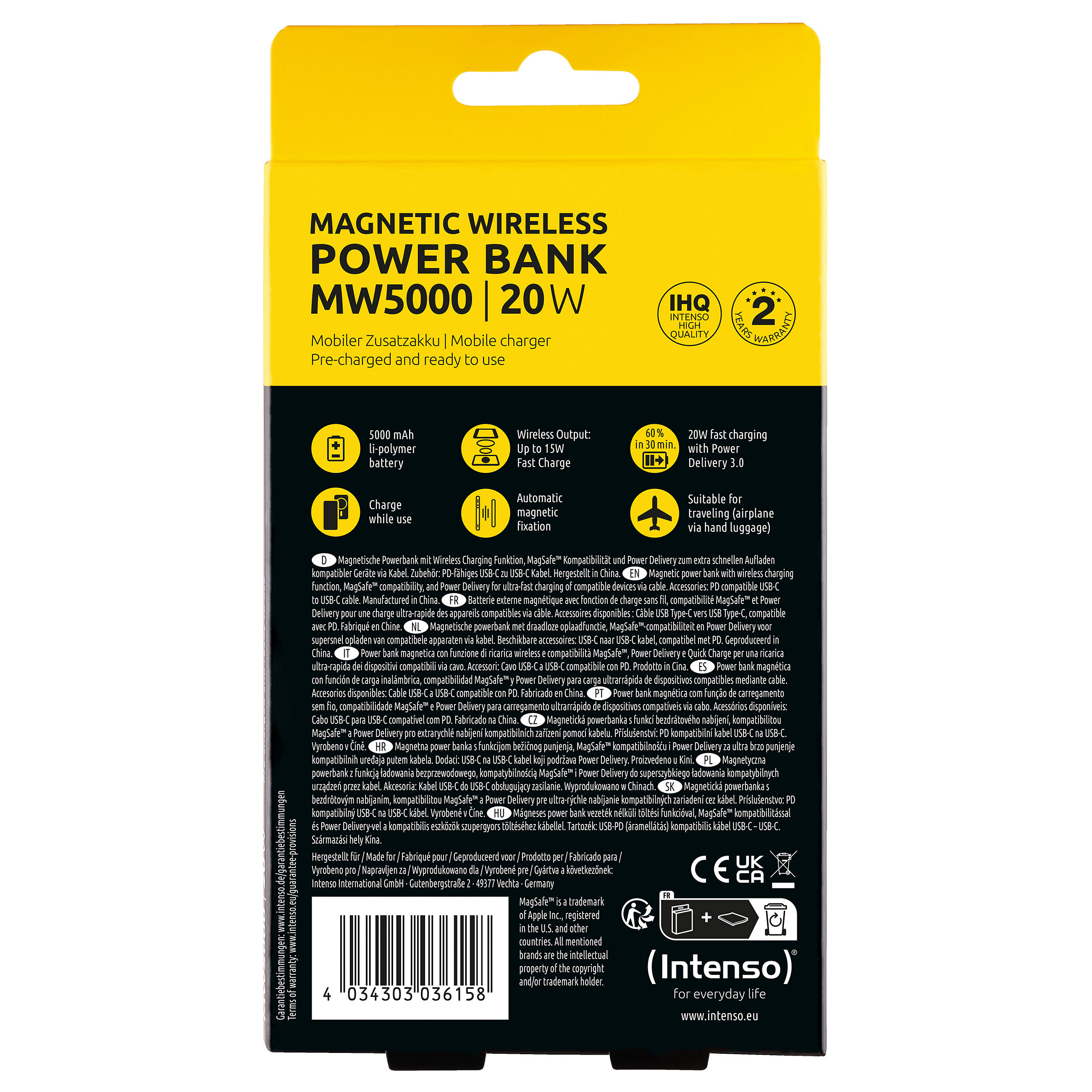 Prijenosna baterija INTENSO Magnetic Wireless MW5000 (5000 mAh) siva boja-20