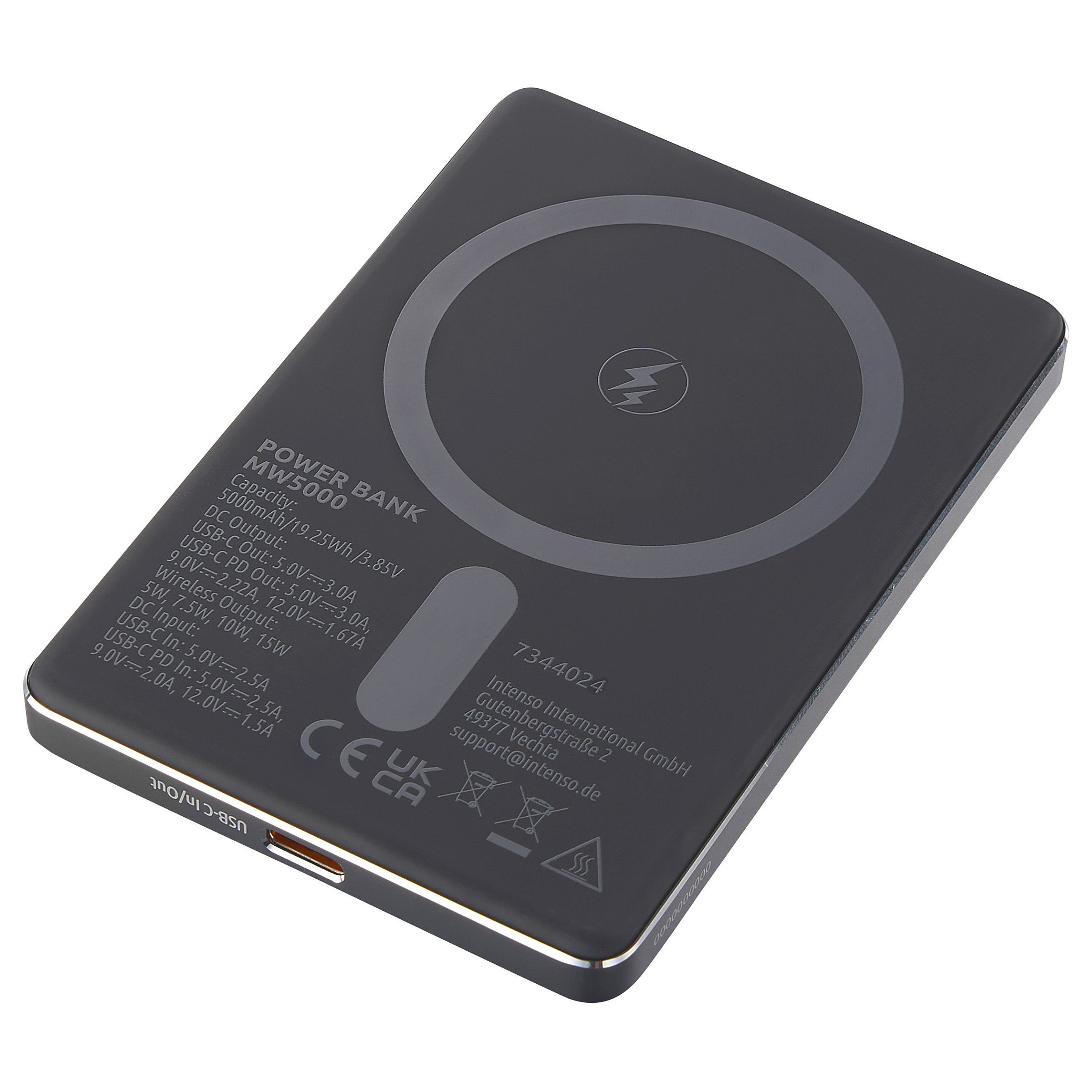 Prijenosna baterija INTENSO Magnetic Wireless MW5000 (5000 mAh) siva boja-22